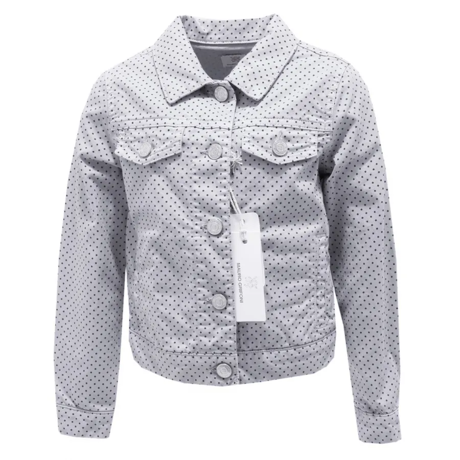 0864T giubbotto cotone girl MAURO GRIFONI glicine/nero jacket bimba
