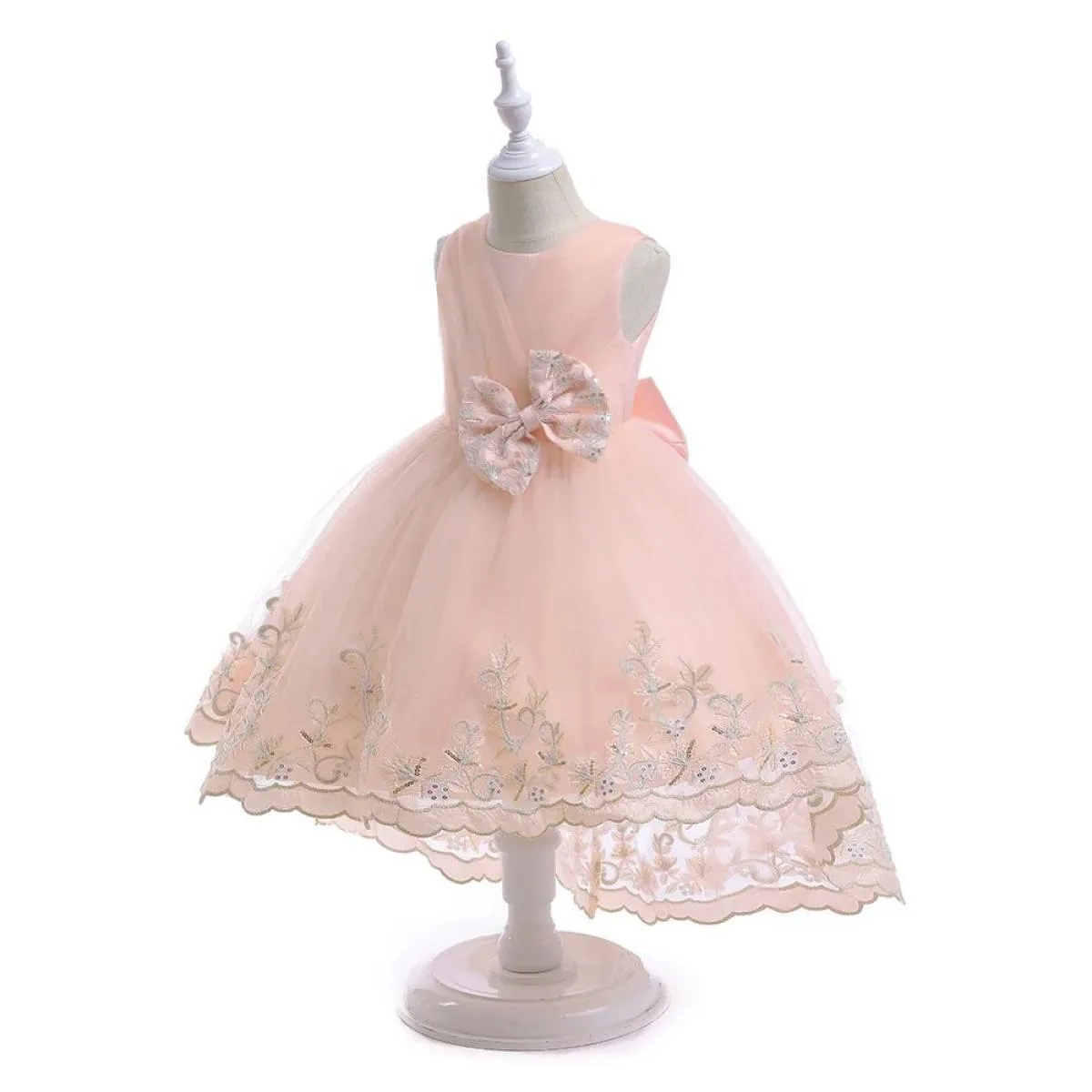 2023 Ragazza Fiore Abito di Natale per bambini Compleanno Principessa Abbigliamento da festa Bambino Infantile Fiocco Bambini Se
