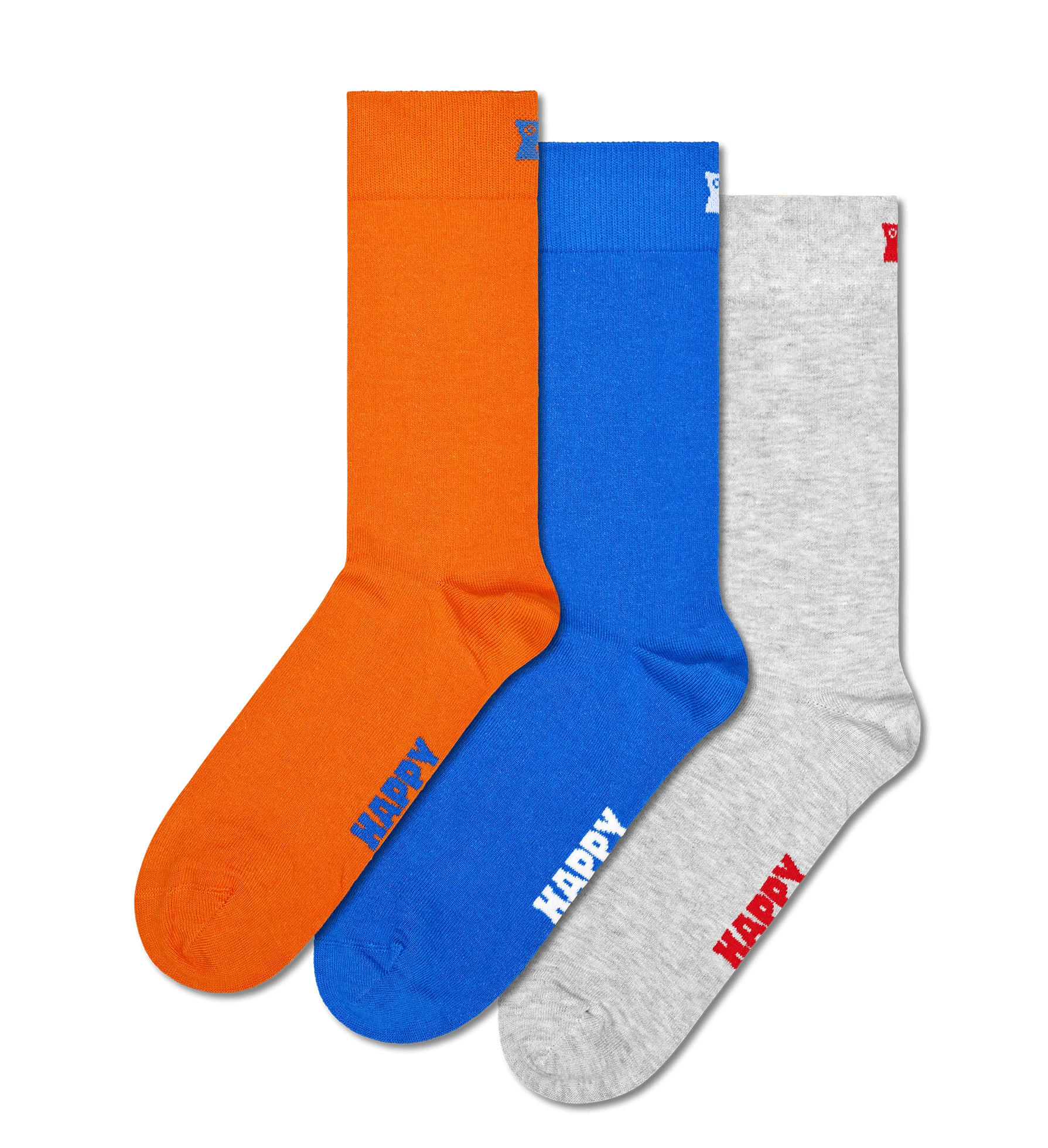 3 PACK SOLID SOCKS GREY
