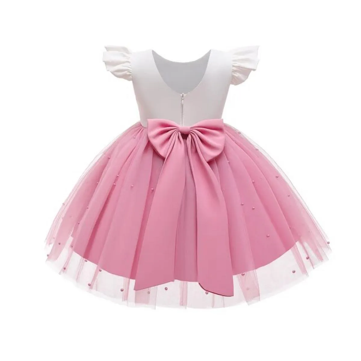 Abito da bambino rosso di Natale per ragazze Elegante abito da festa di Capodanno per bambini Principessa Festa di compleanno Ab