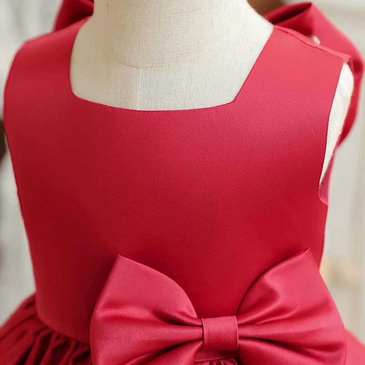 Abito da bambino rosso di Natale per ragazze Elegante abito da festa di Capodanno per bambini Principessa Festa di compleanno Ab