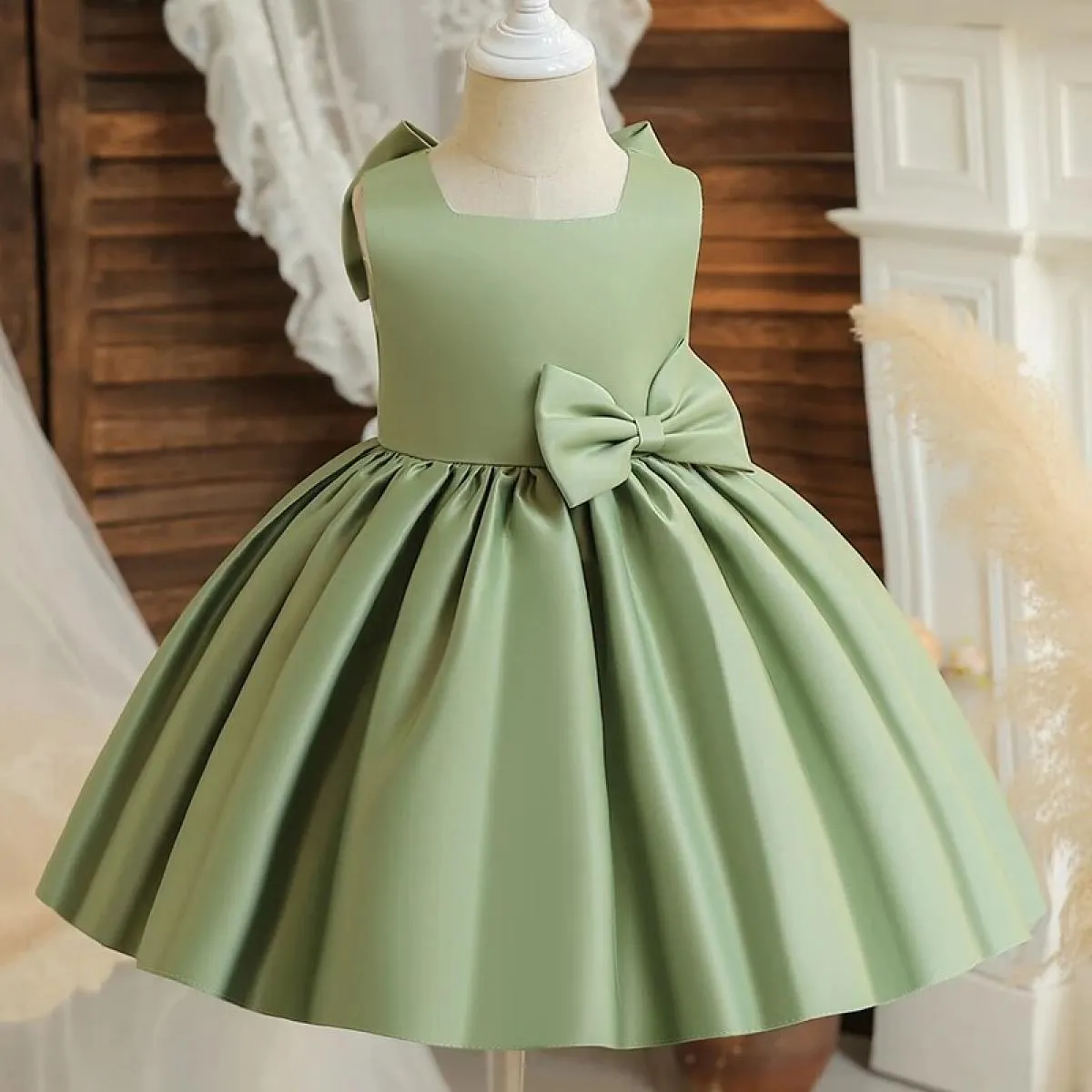 Abito da bambino rosso di Natale per ragazze Elegante abito da festa di Capodanno per bambini Principessa Festa di compleanno Ab