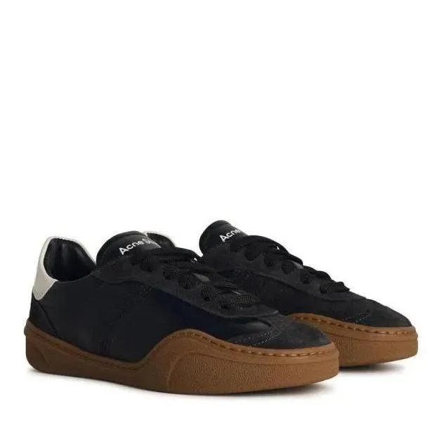 Acne Studios Bars' Dark Grey Leather Sneakers Grey 