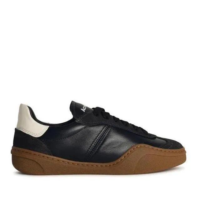 Acne Studios Bars' Dark Grey Leather Sneakers Grey 