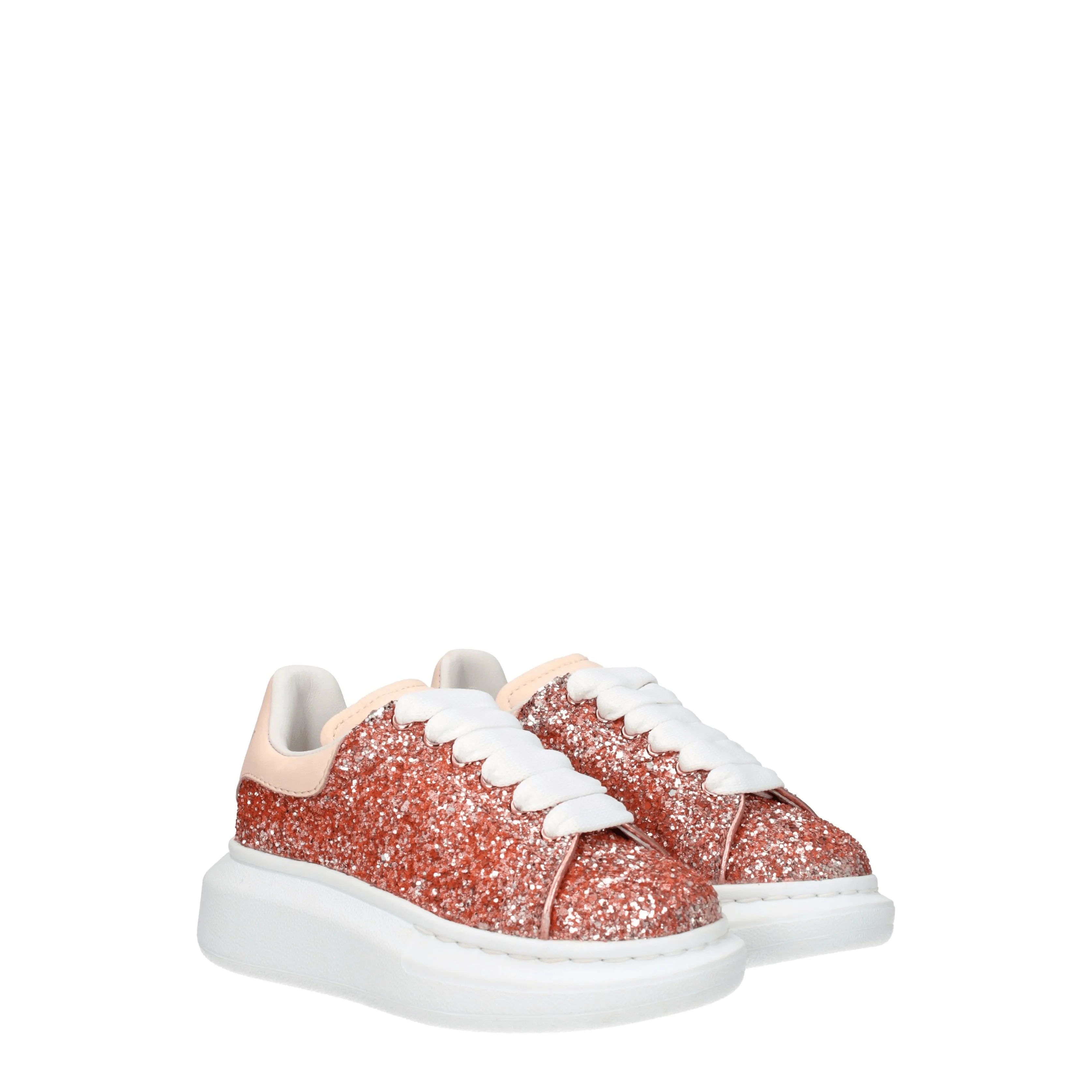 Alexander McQueen Idee regalo Sneakers kids Donna Glitter Rosa/Oro Rosa