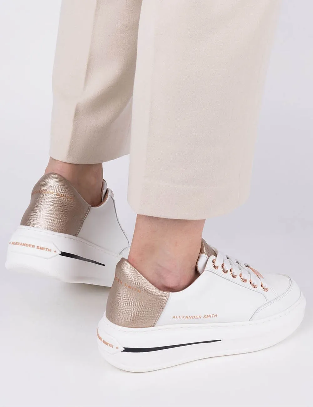 Alexander Smith     SNEAKERS LANCASTER WOMAN WHITE COPPER