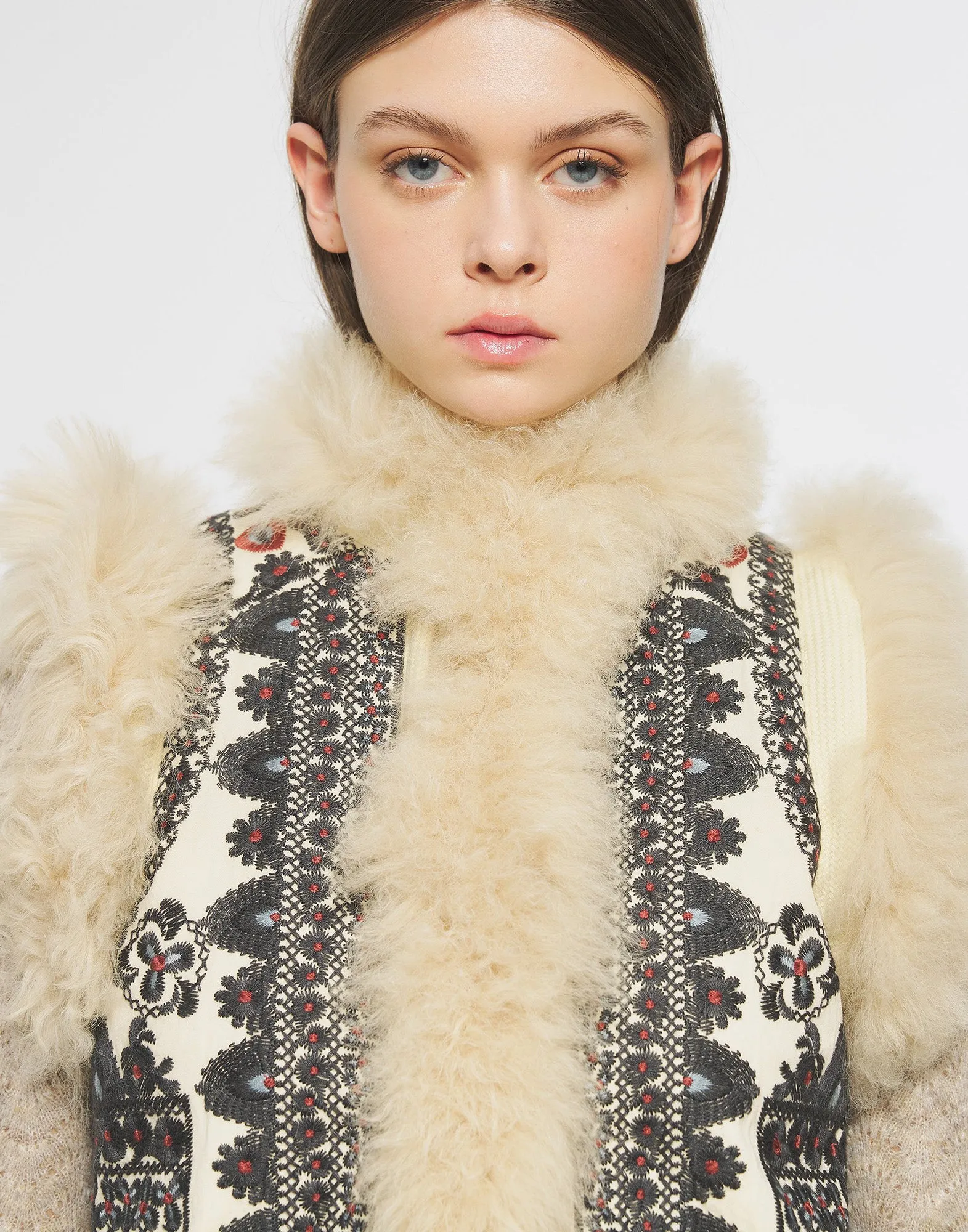 ANTIK BATIK Gilet Ricamato Sandor Cream