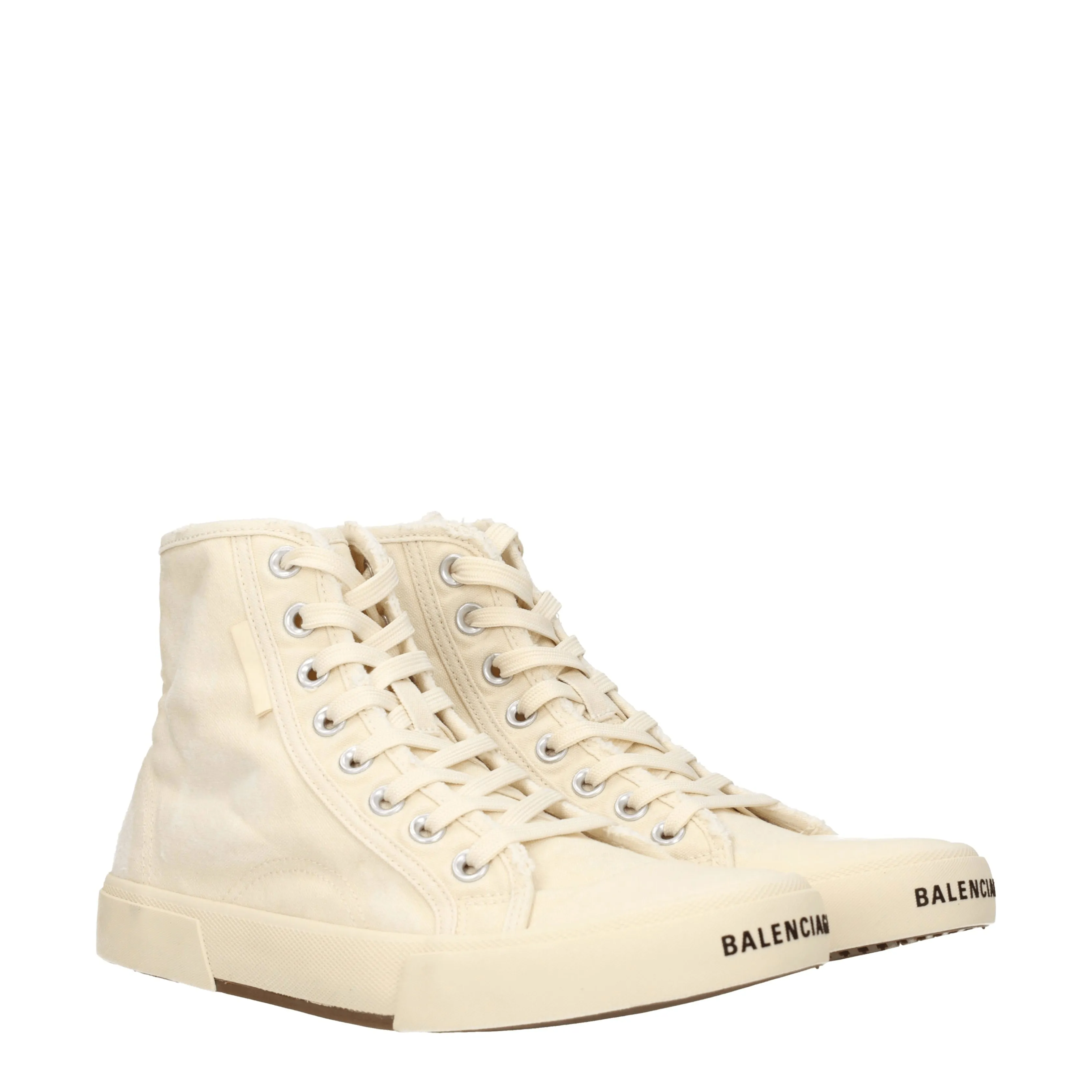 Balenciaga Sneakers Paris Uomo Tessuto Beige