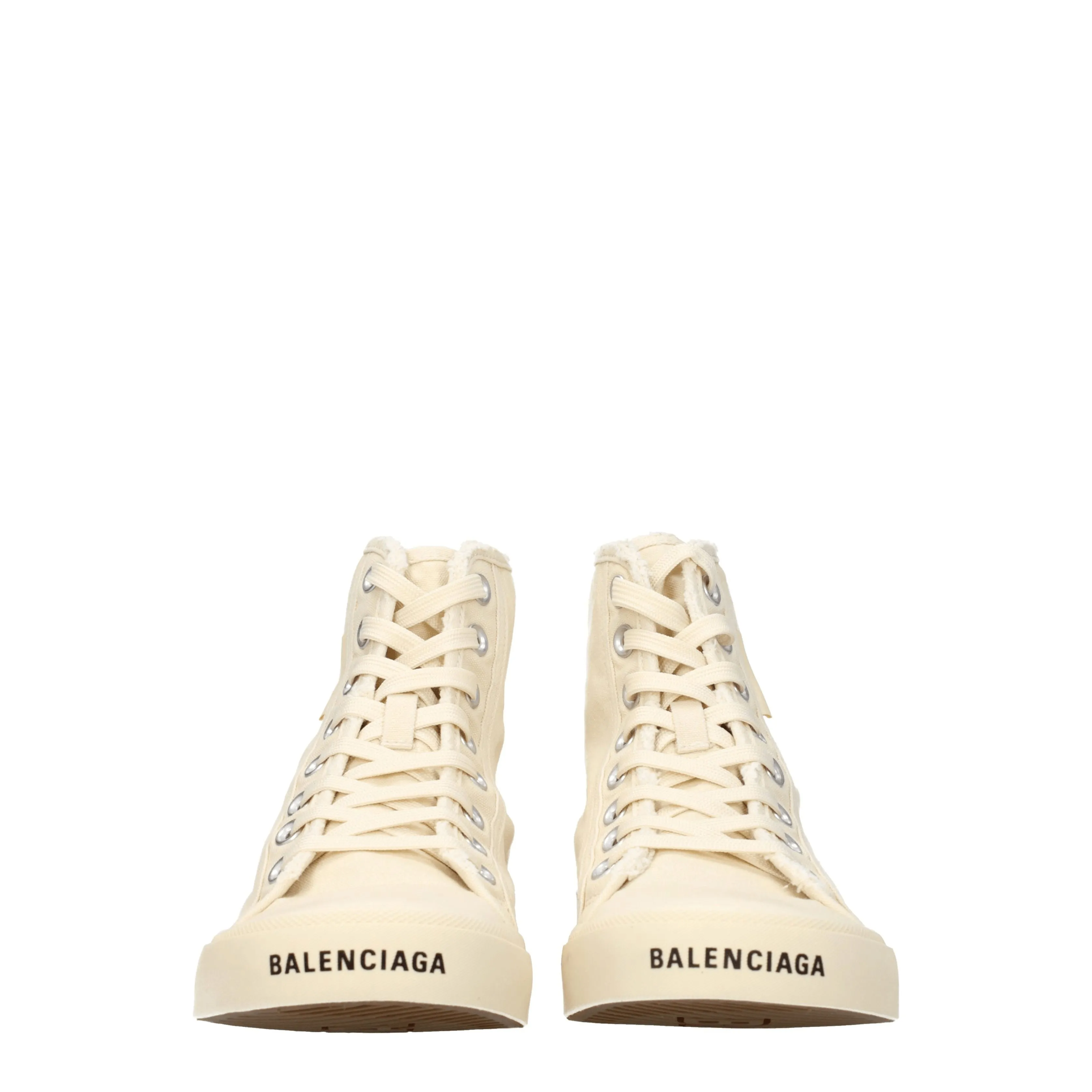 Balenciaga Sneakers Paris Uomo Tessuto Beige