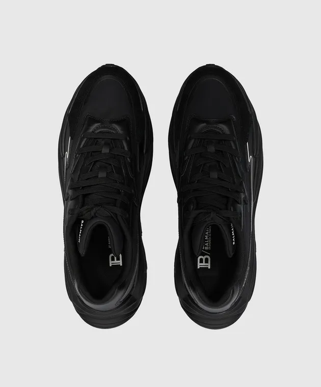 Balmain Scarpe da ginnastica combinate Run-Row nere CM1VI355LLSN