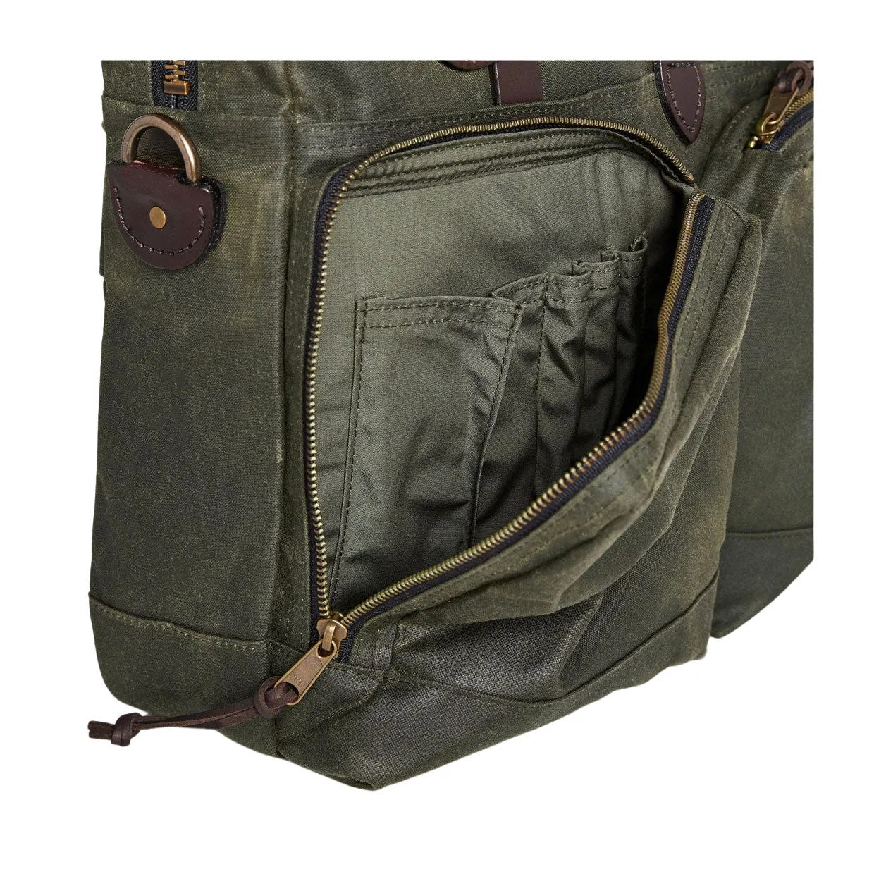 Borsa Filson 24 Ore Tin Cloth Briefcase Verde