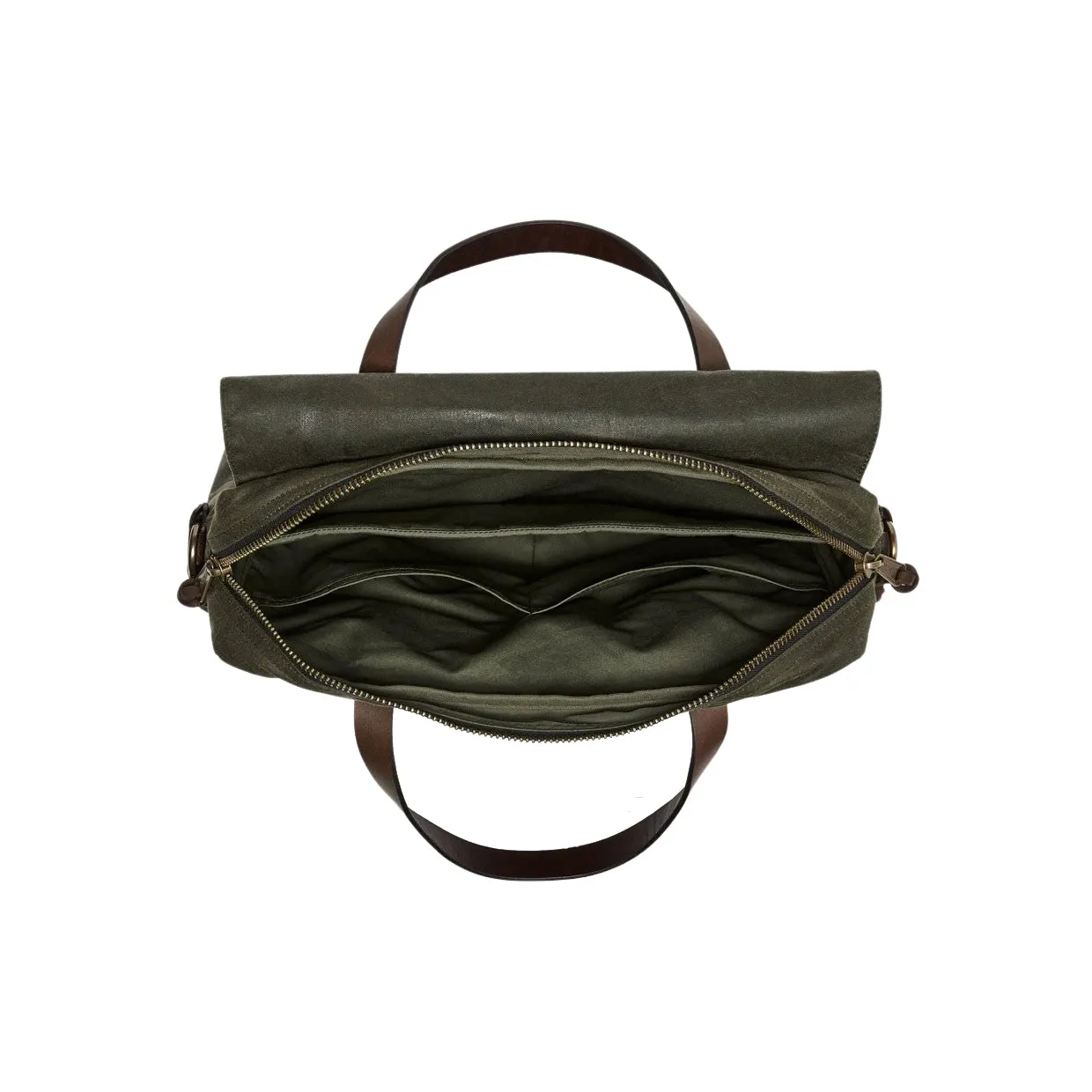 Borsa Filson 24 Ore Tin Cloth Briefcase Verde