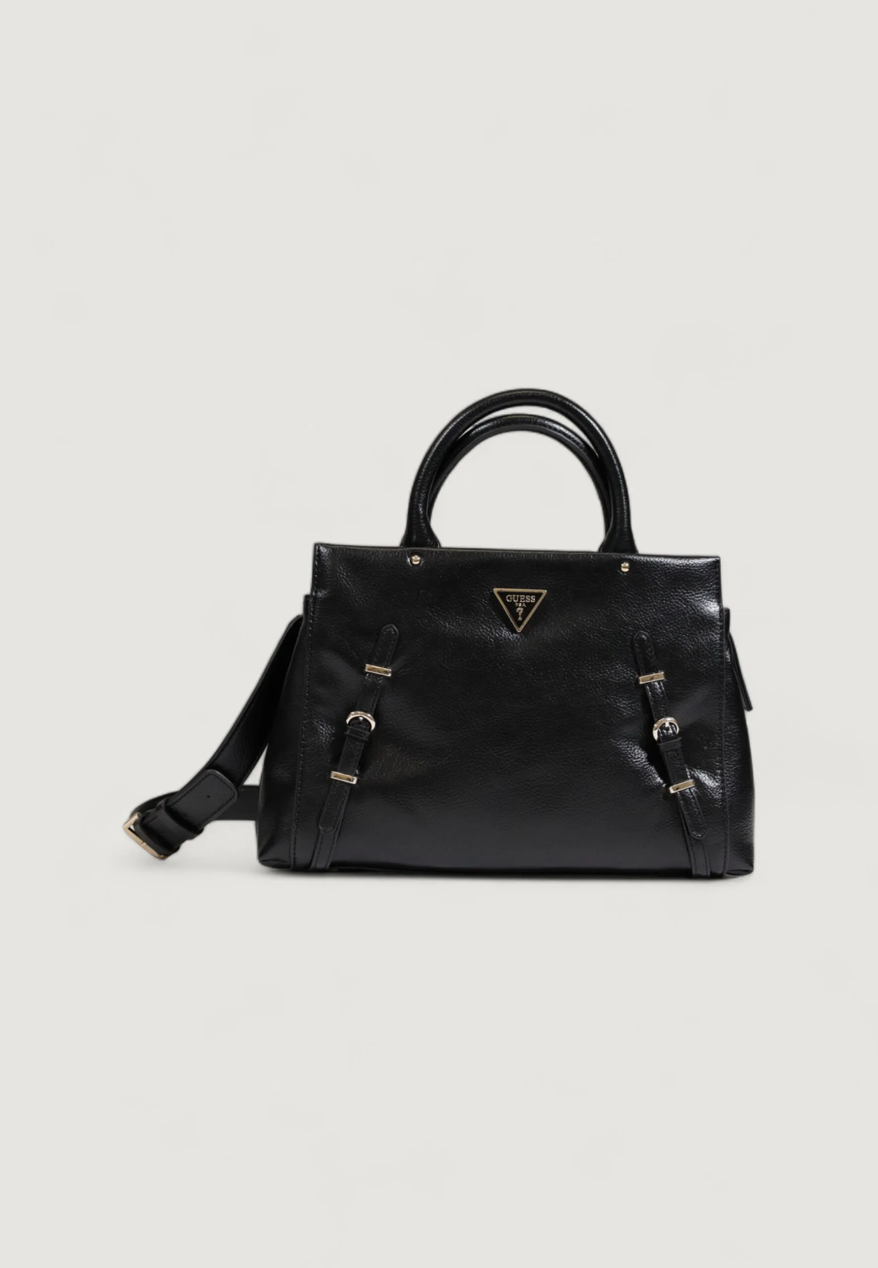 Borsa Guess LEVIA TRI COMPARTMENT SATCHEL Nero