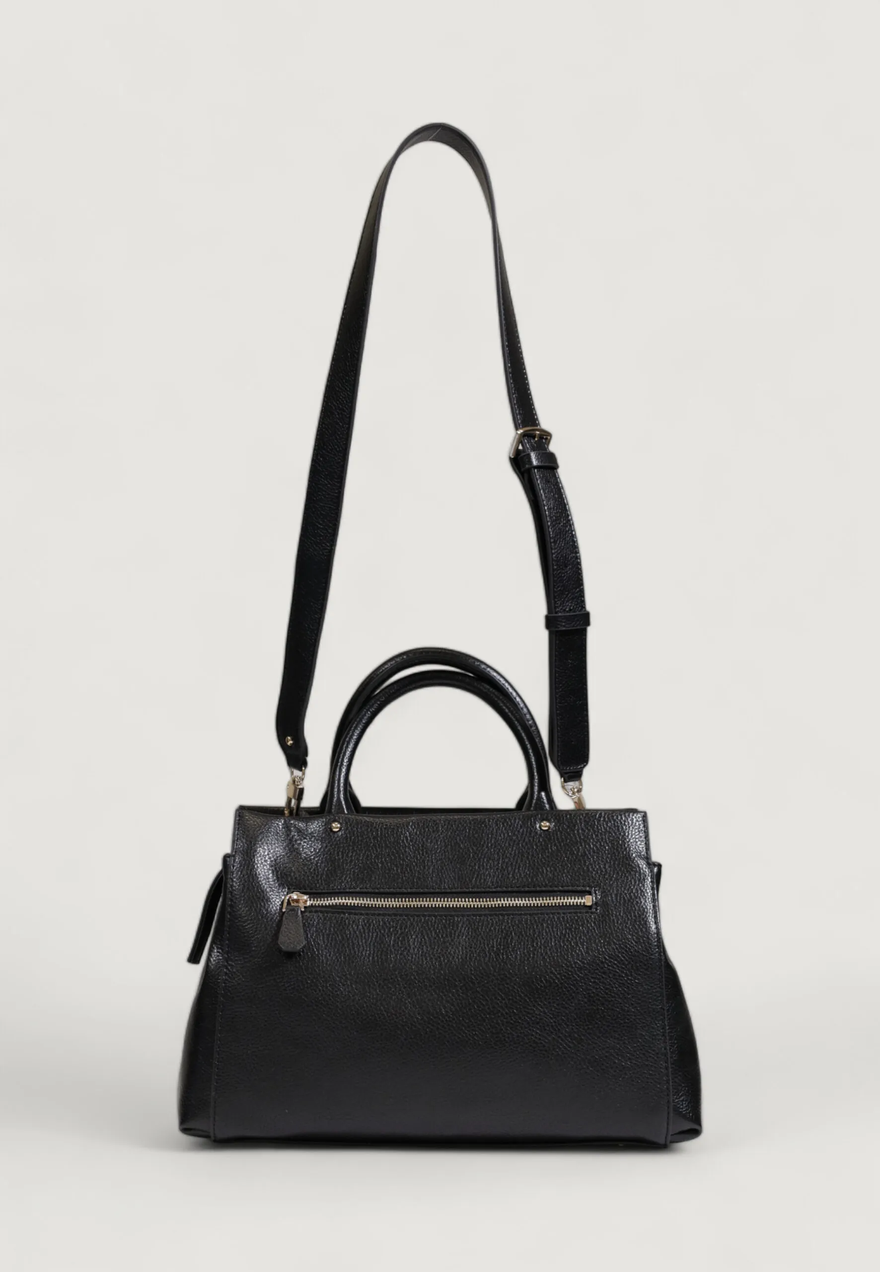 Borsa Guess LEVIA TRI COMPARTMENT SATCHEL Nero