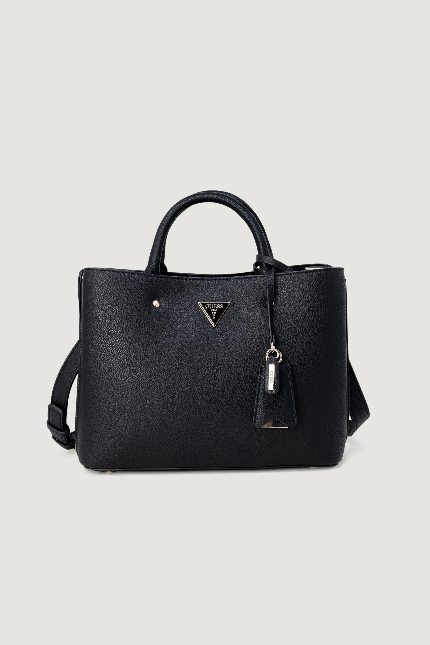 Borsa Guess MERIDIAN GIRLFRIEND SATCHEL Nero