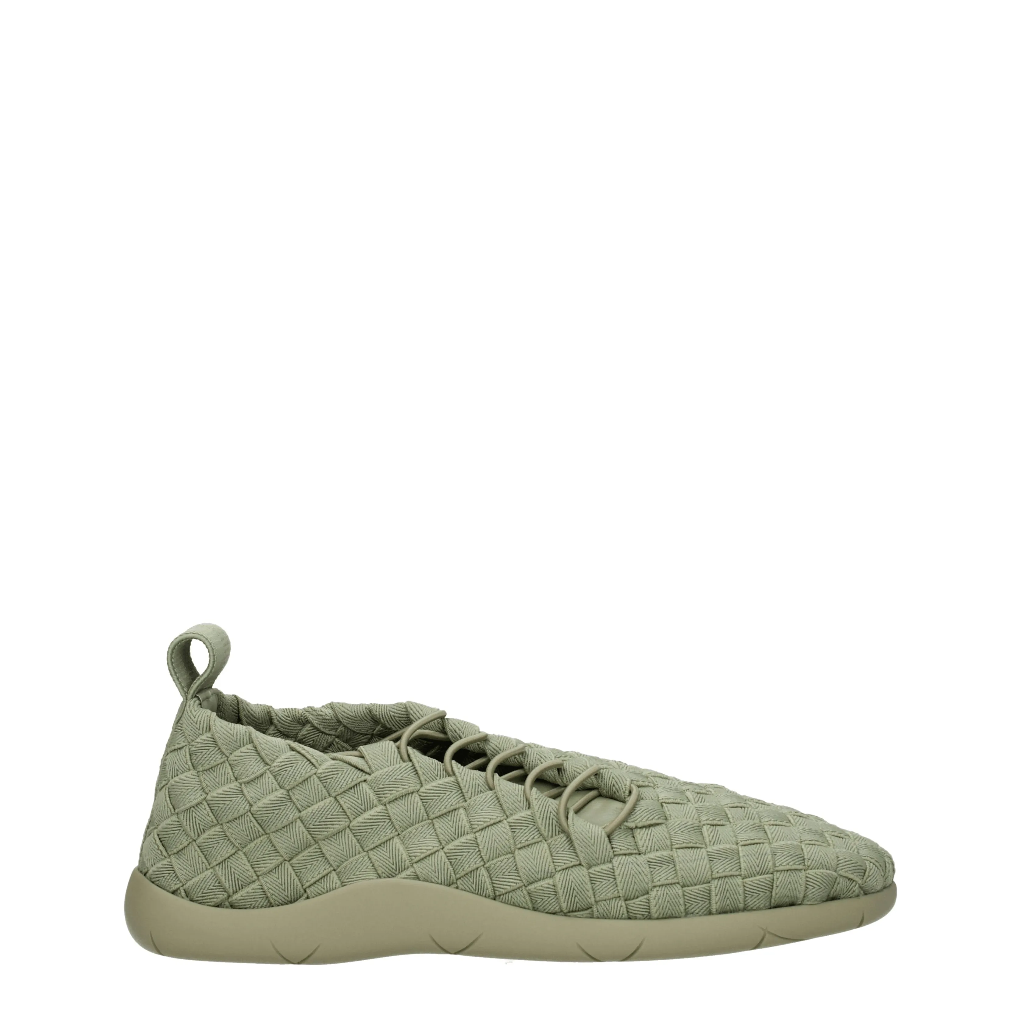 Bottega Veneta Sneakers Uomo Tessuto Verde/Travertino