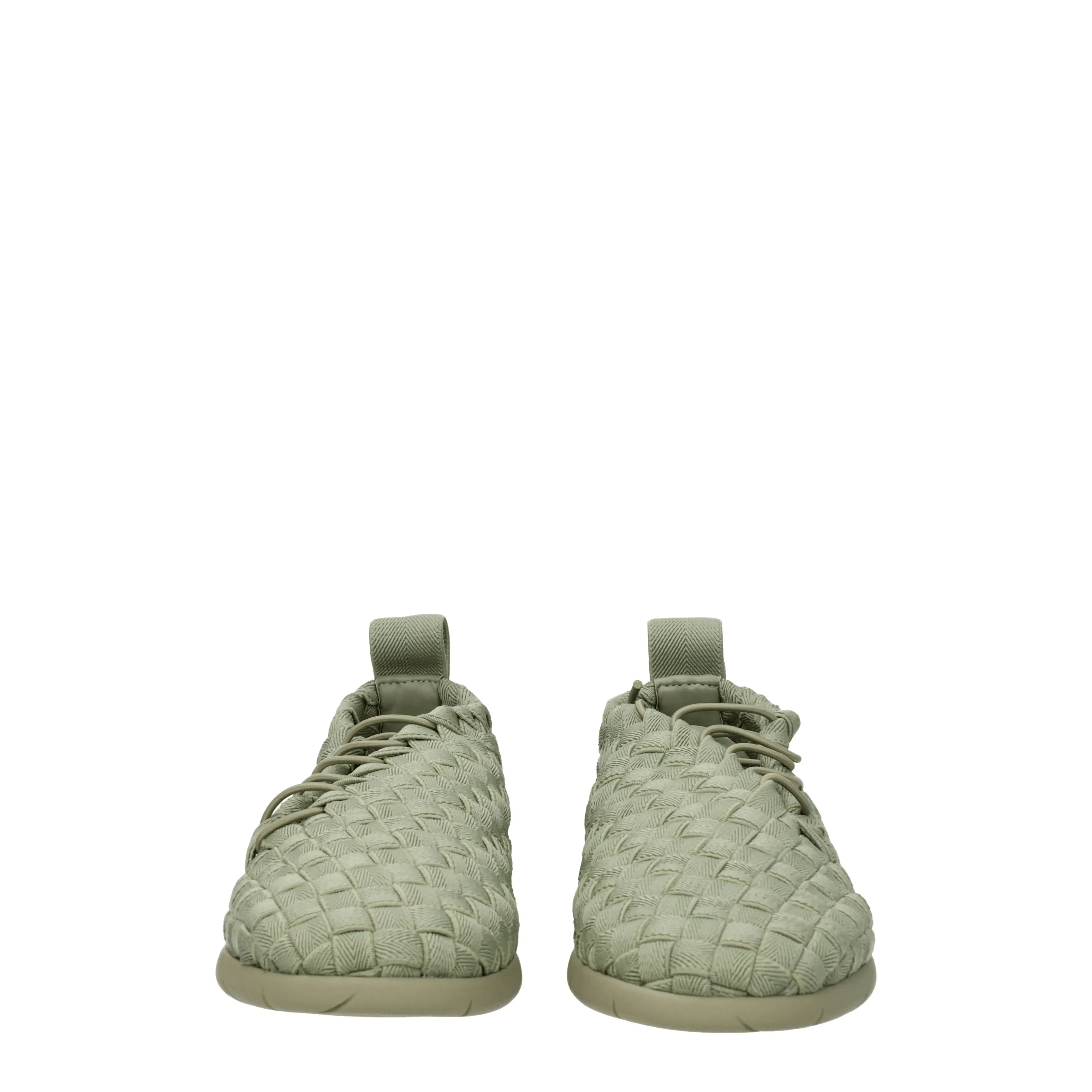 Bottega Veneta Sneakers Uomo Tessuto Verde/Travertino