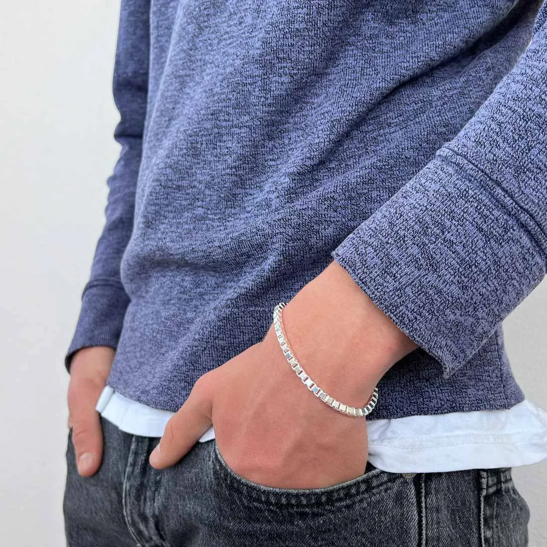 Bracciale box veneziana uomo