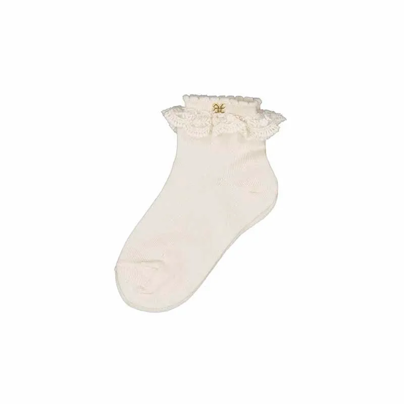 Calze con tulle ricamato