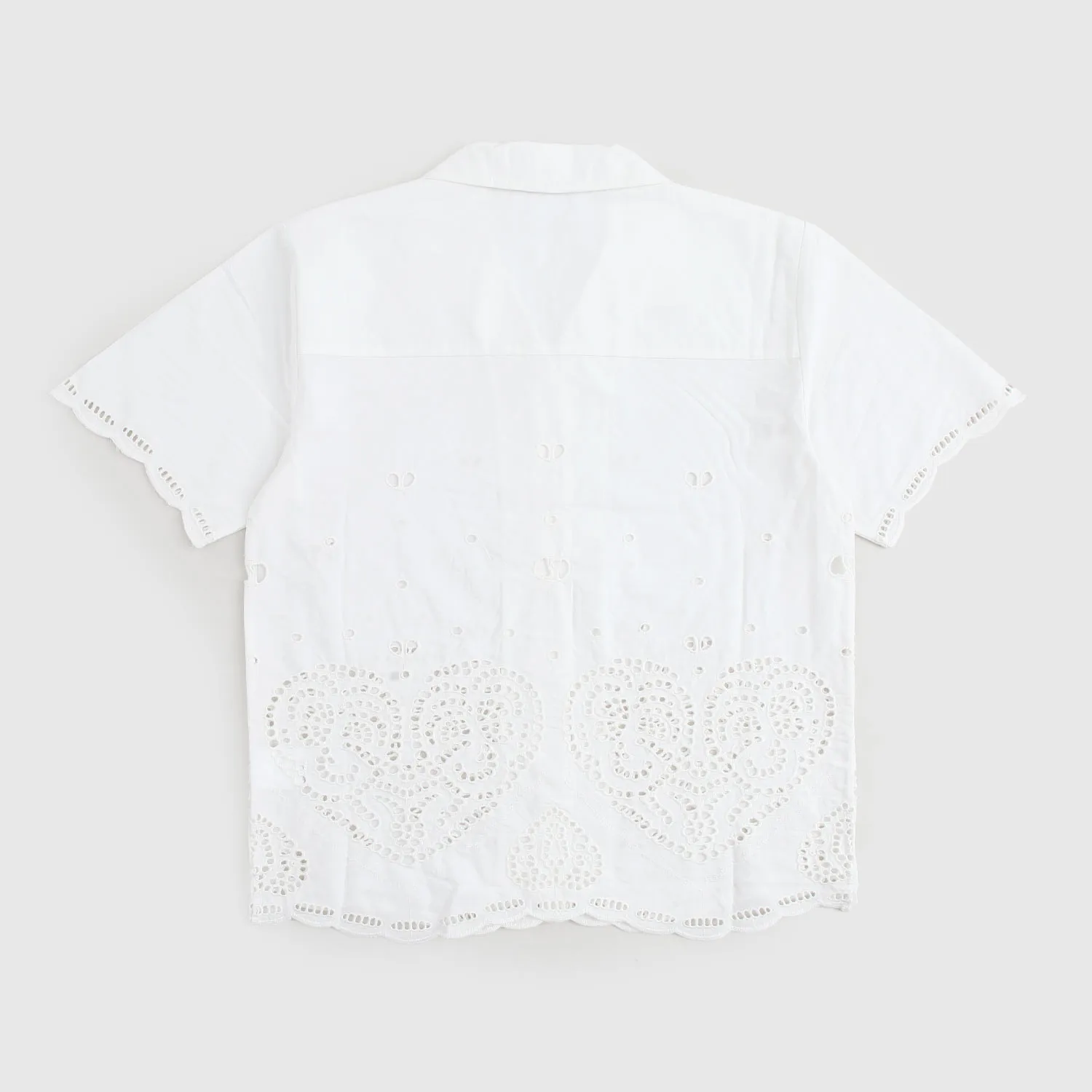 Camicia Bianca Dettaglio Fori Ragazza
