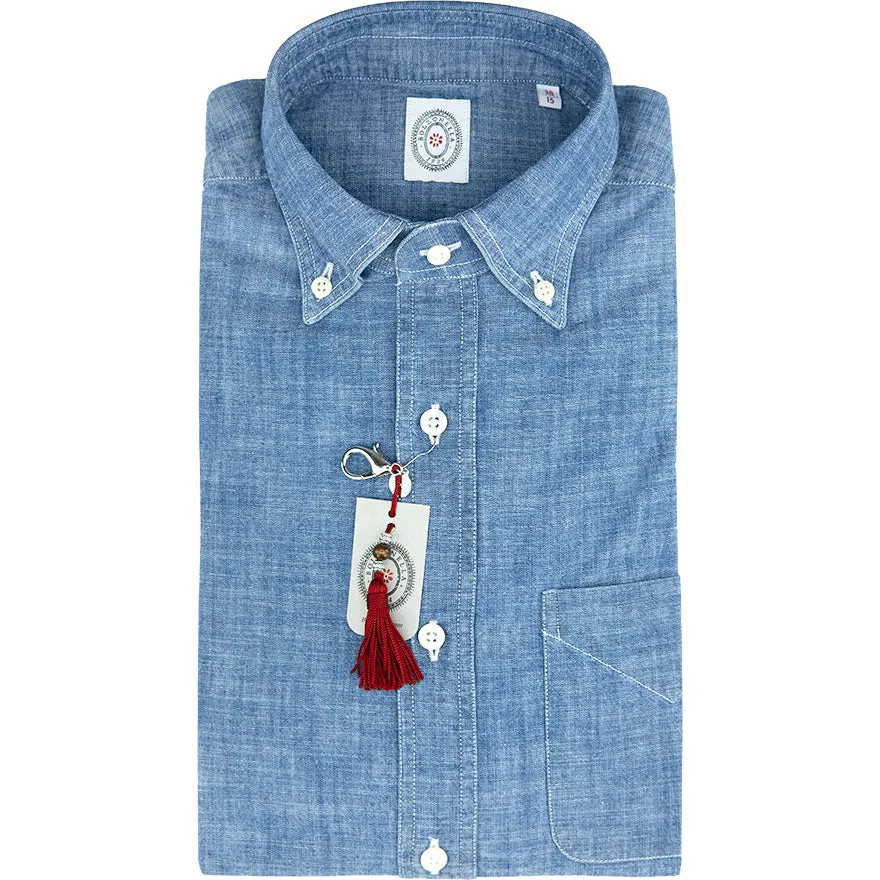 Camicia BOLZONELLA Dustin in Chambray di Cotone Denim