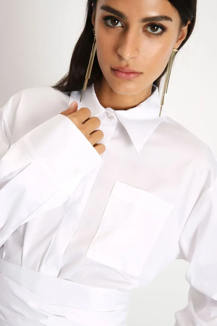 Camicia con inserto a fascia