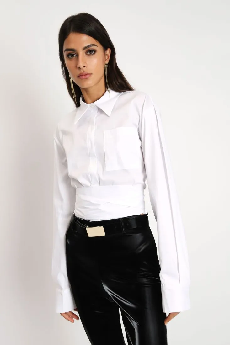 Camicia con inserto a fascia