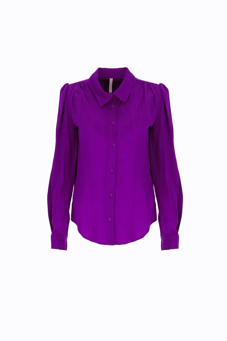 Camicia con maniche a sbuffo