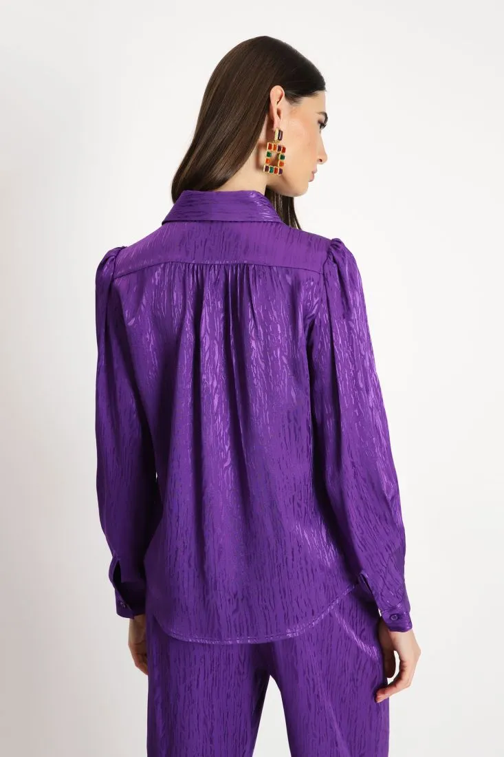 Camicia con maniche a sbuffo