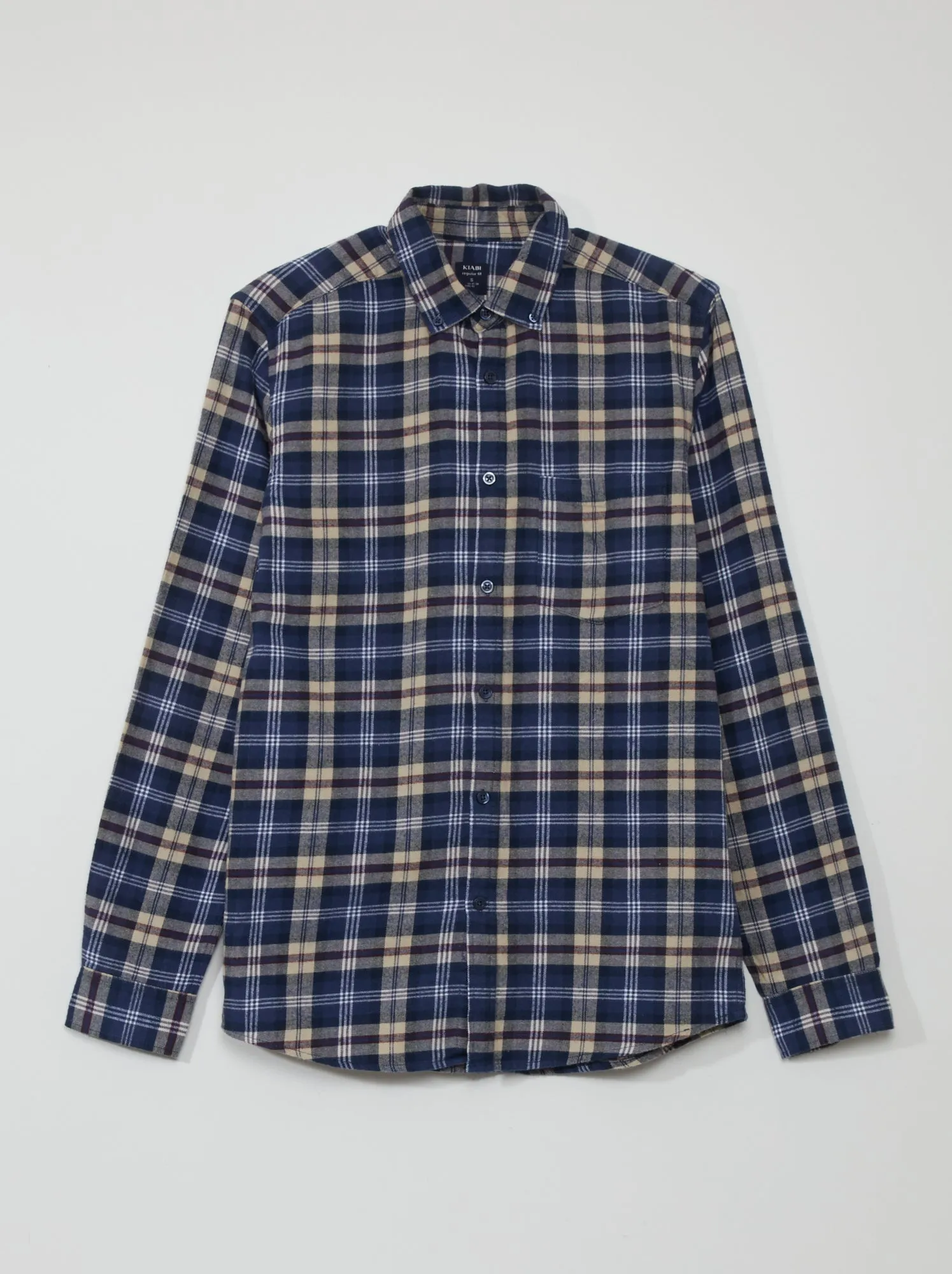 Camicia in flanella a quadri - BLU