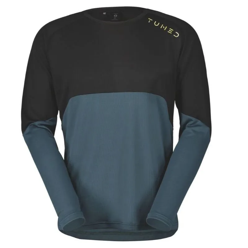 Camicia Trail Tuned da uomo a maniche lunghe Scott (nero/verde aruba)