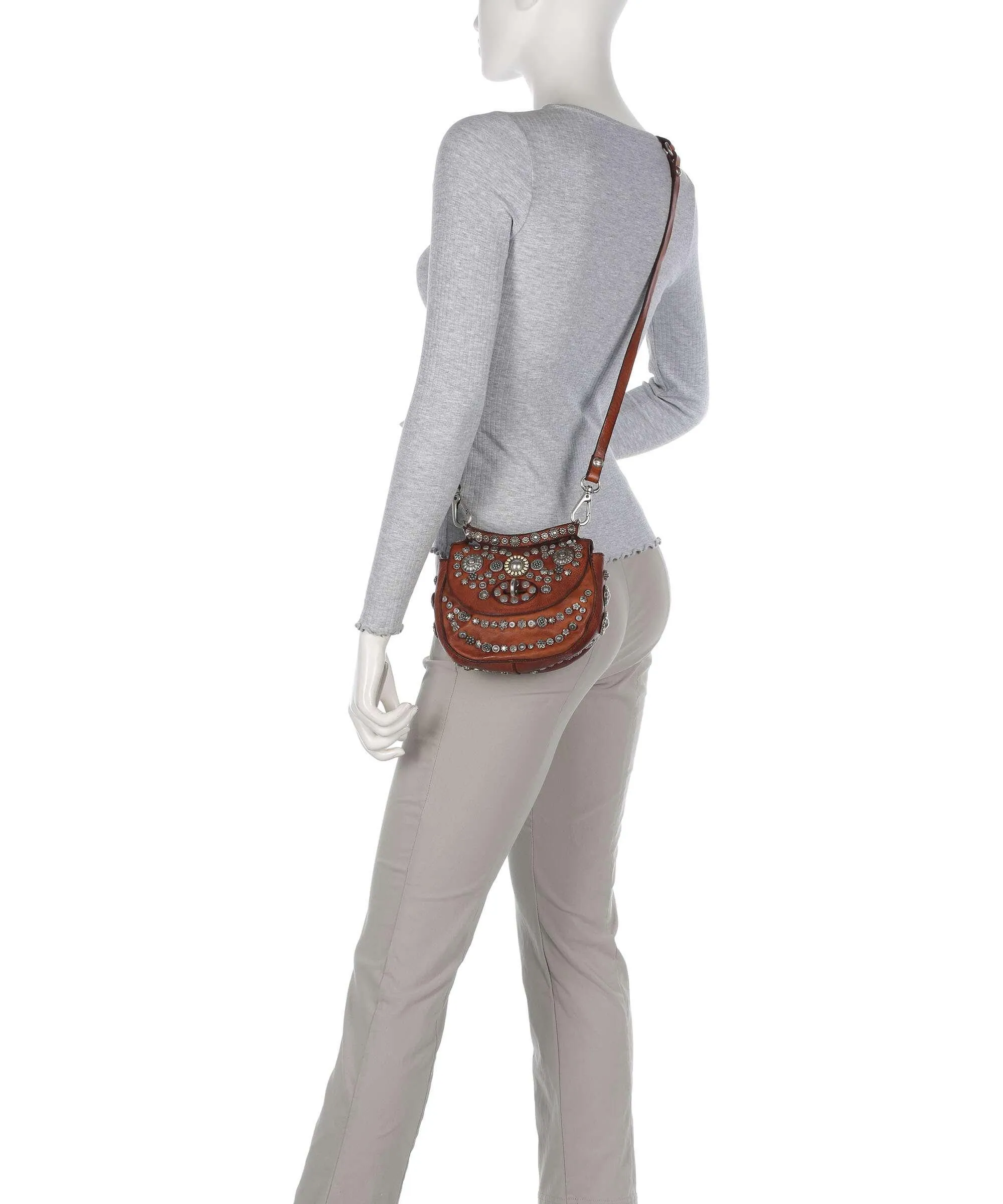  Campomaggi Borsa a tracolla pelle bovina cognac  