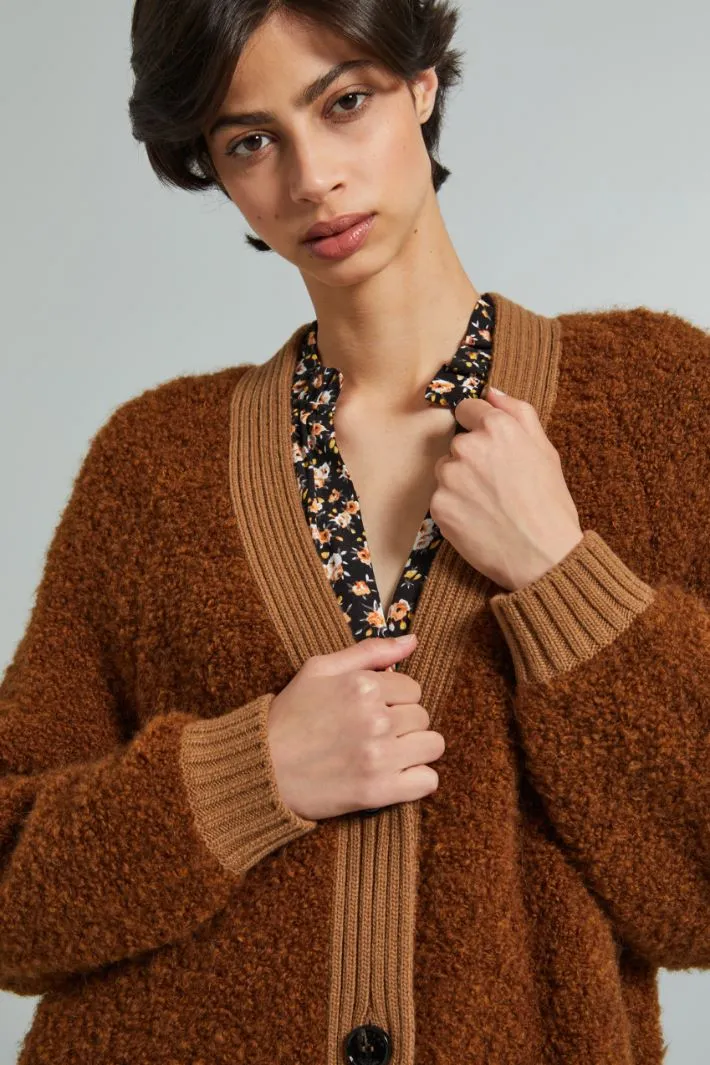 Cardigan bouclè