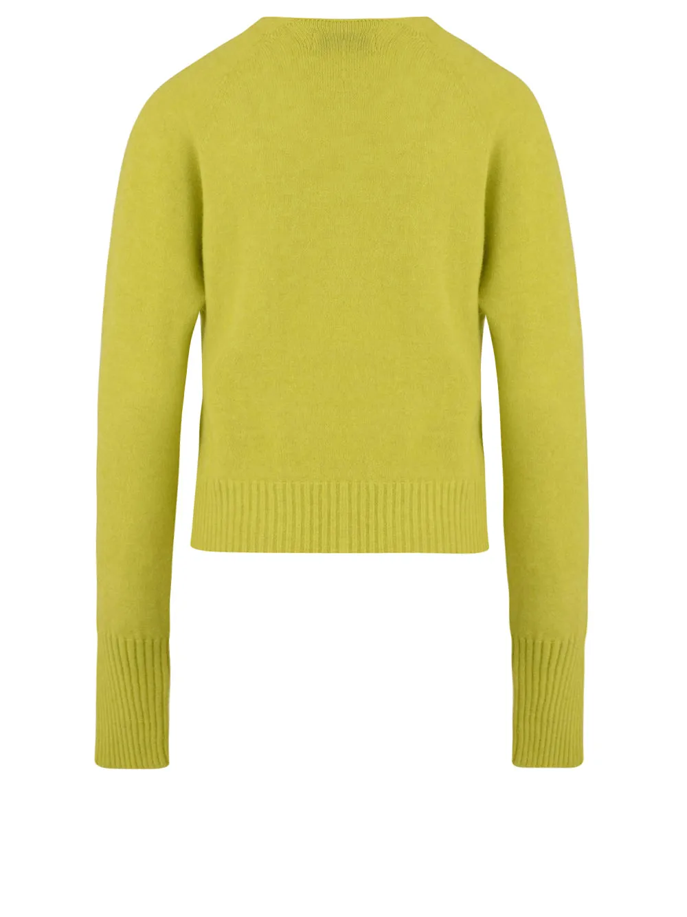 Cardigan Donna giallo con orli a costine