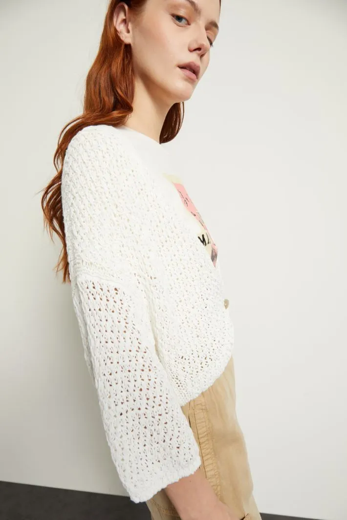 Cardigan intrecciato