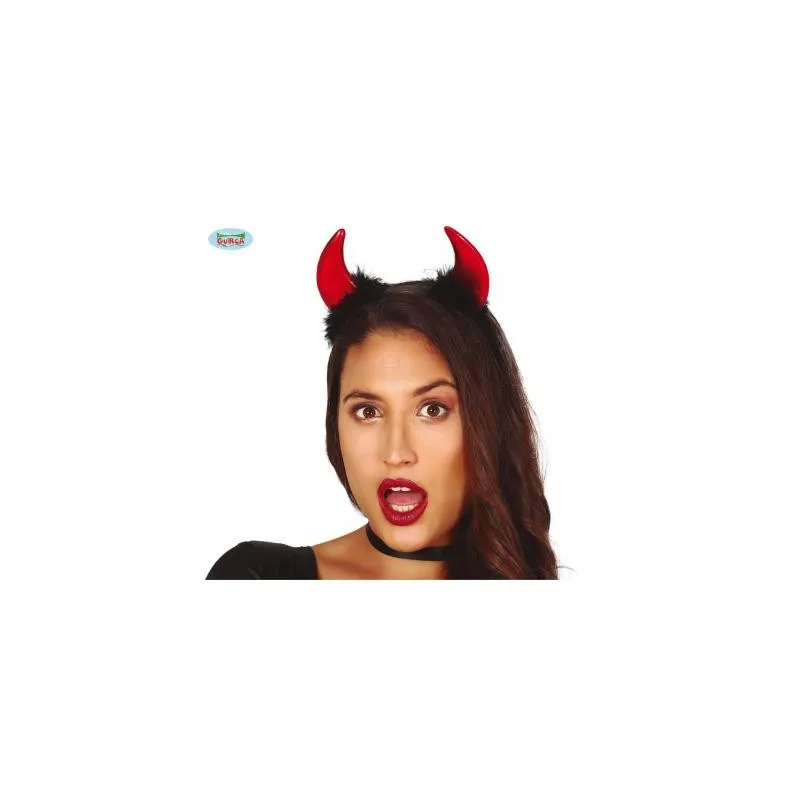 CERCHIETTO CORNA ROSSE DEMONIO PER TRAVESTIMENTI HALLOWEEN CARNEVALE SCENE A TEMA HORROR DIAVOLA CORNA DIAVOLO