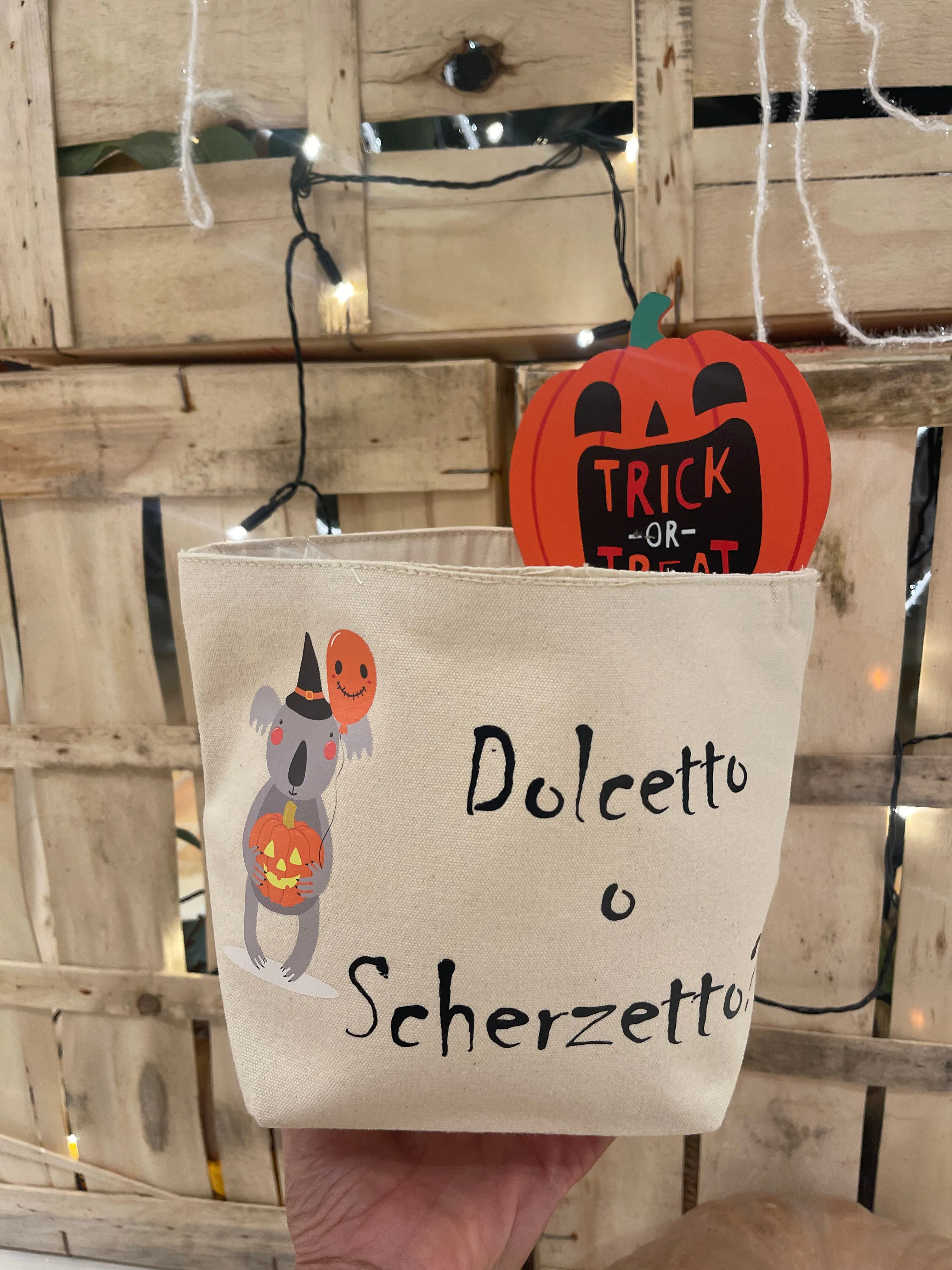 Cesto porta caramelle Halloween