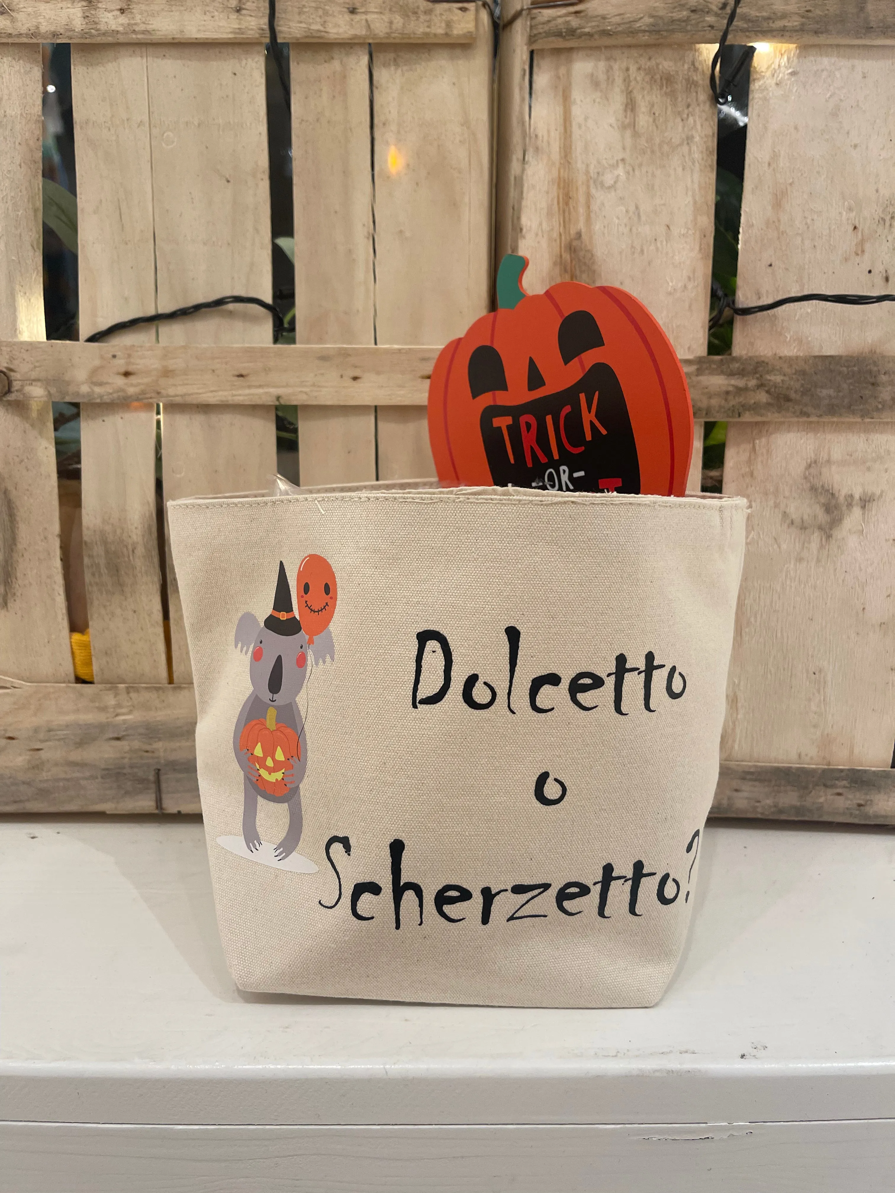 Cesto porta caramelle Halloween