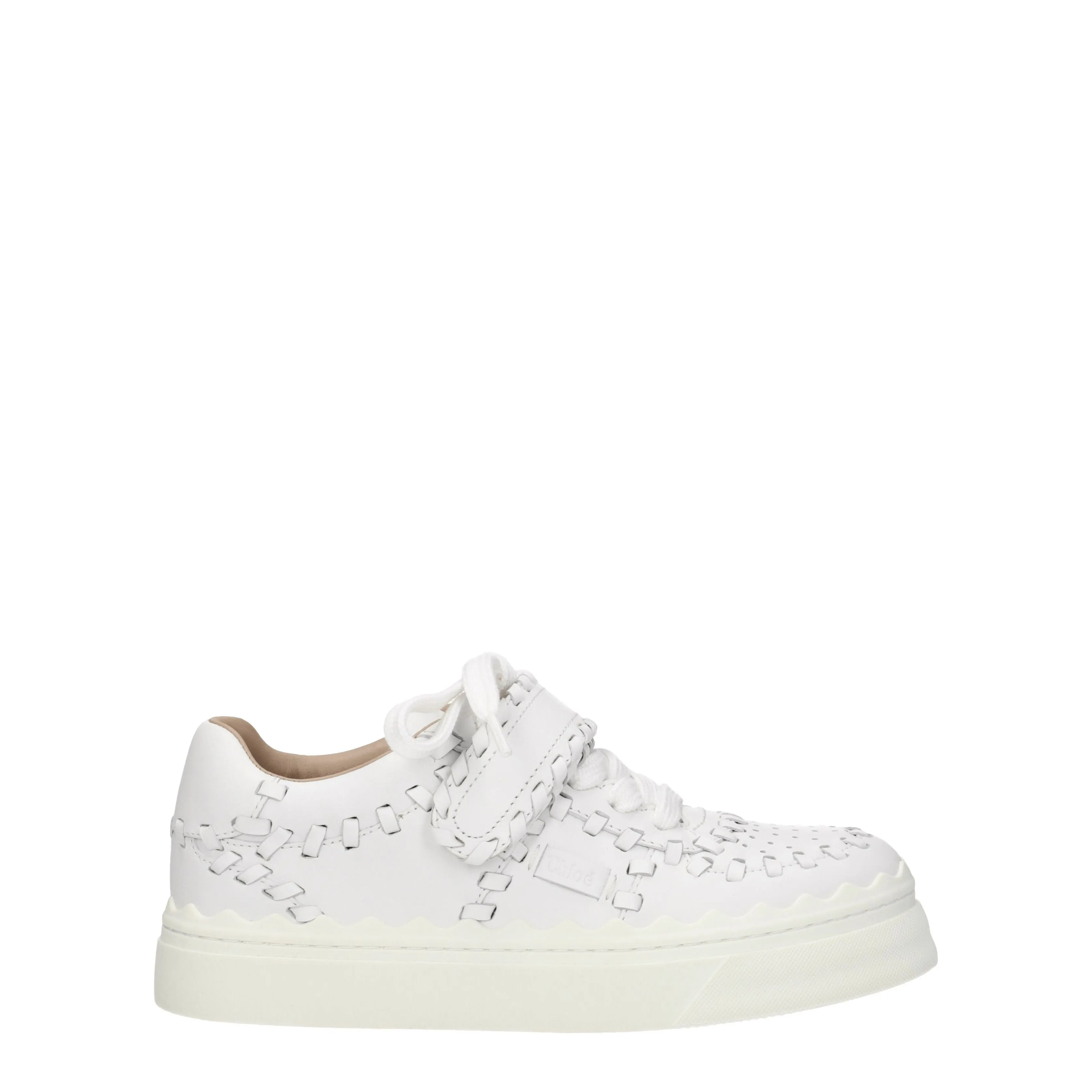 Chloé Sneakers Lauren Donna Pelle Bianco