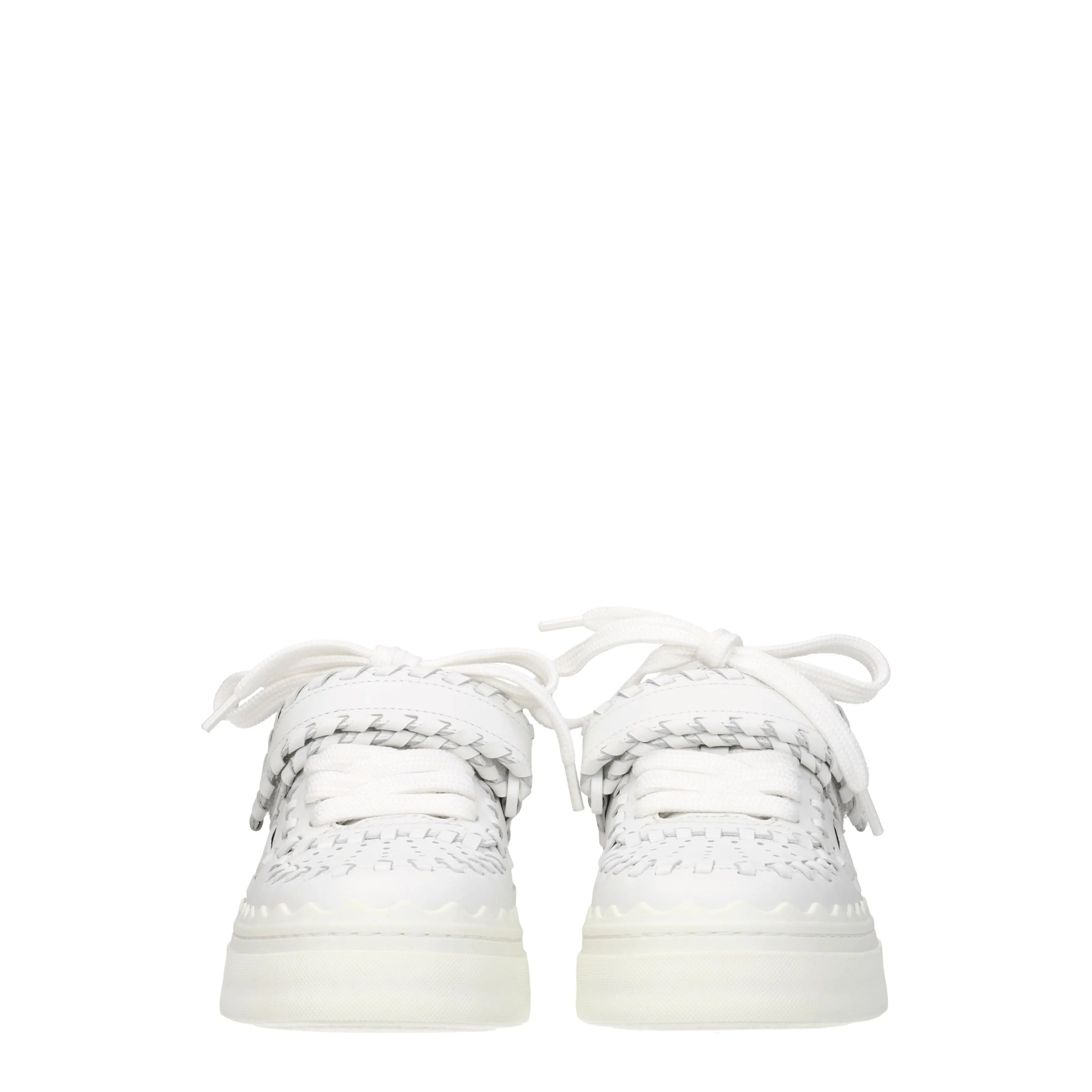 Chloé Sneakers Lauren Donna Pelle Bianco