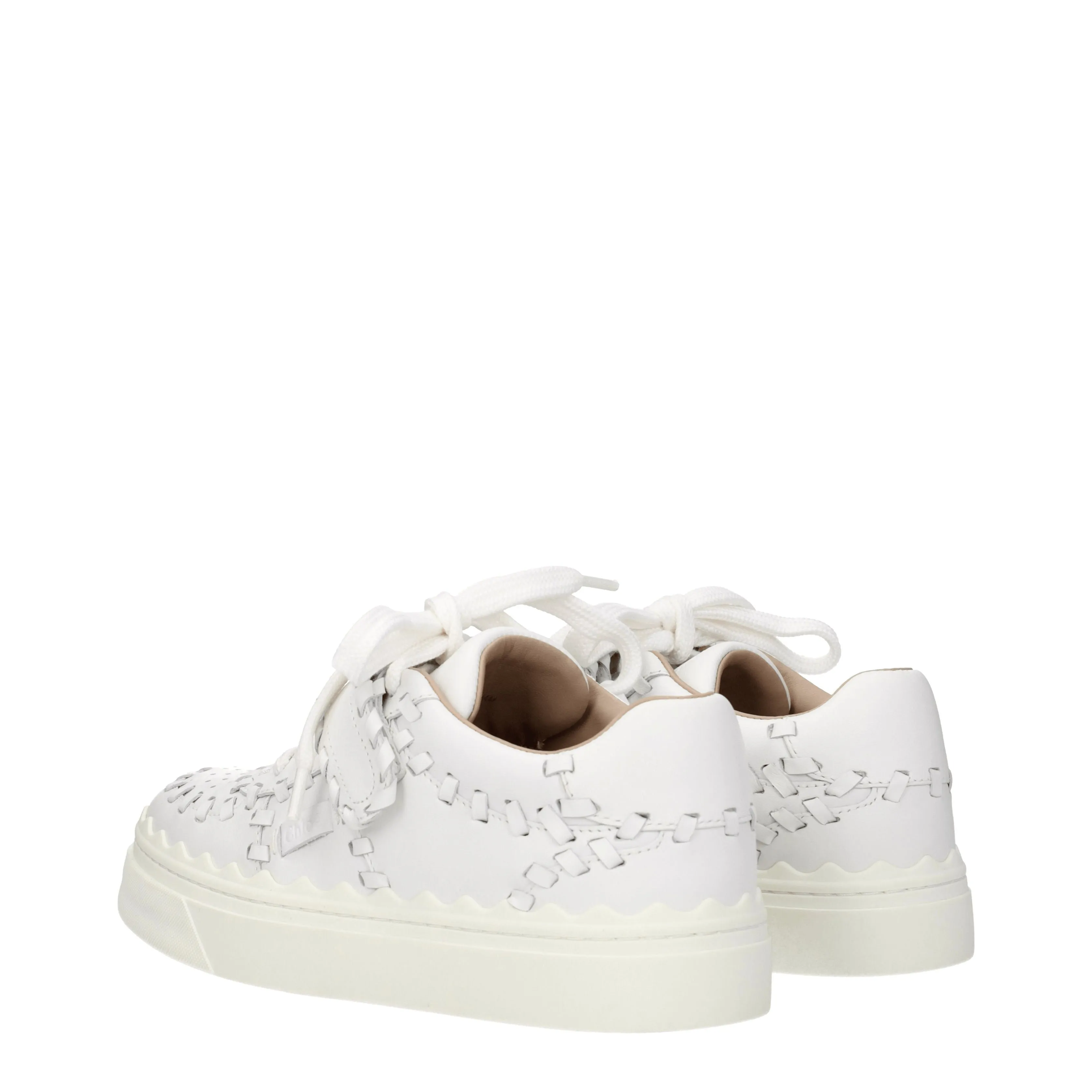 Chloé Sneakers Lauren Donna Pelle Bianco