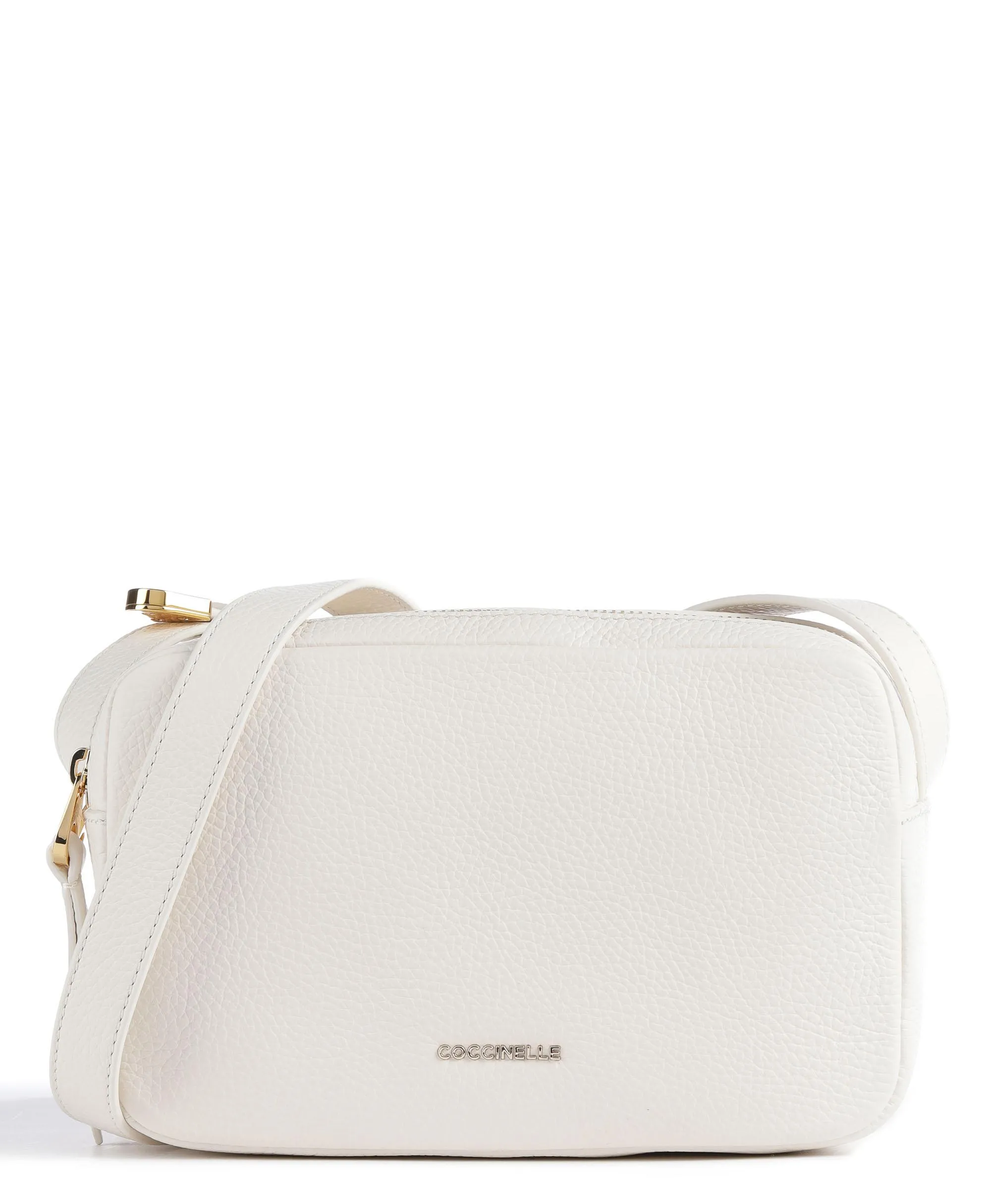  Coccinelle Gleen Borsa a tracolla pelle di vacchetta grana bianco  