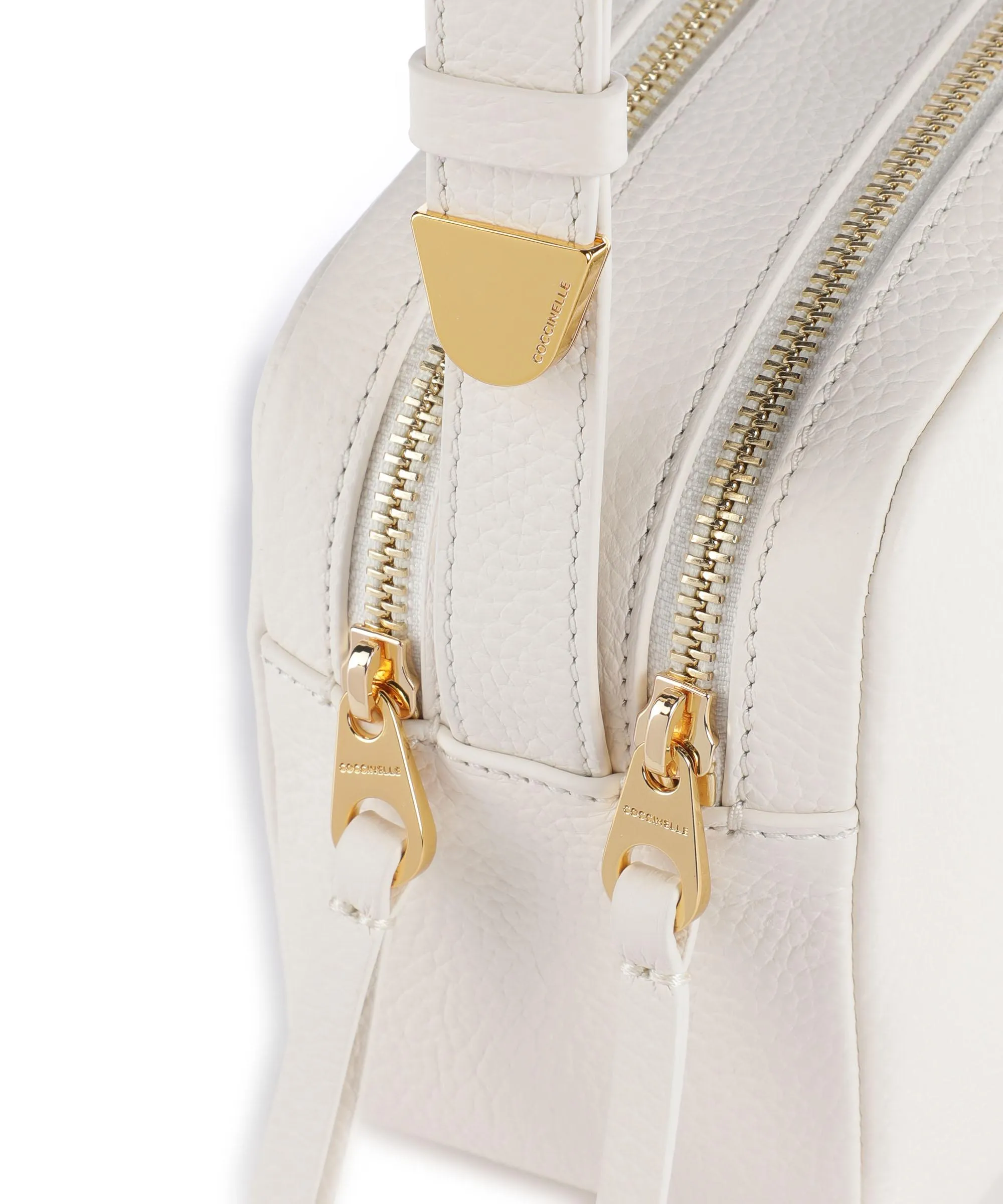  Coccinelle Gleen Borsa a tracolla pelle di vacchetta grana bianco  