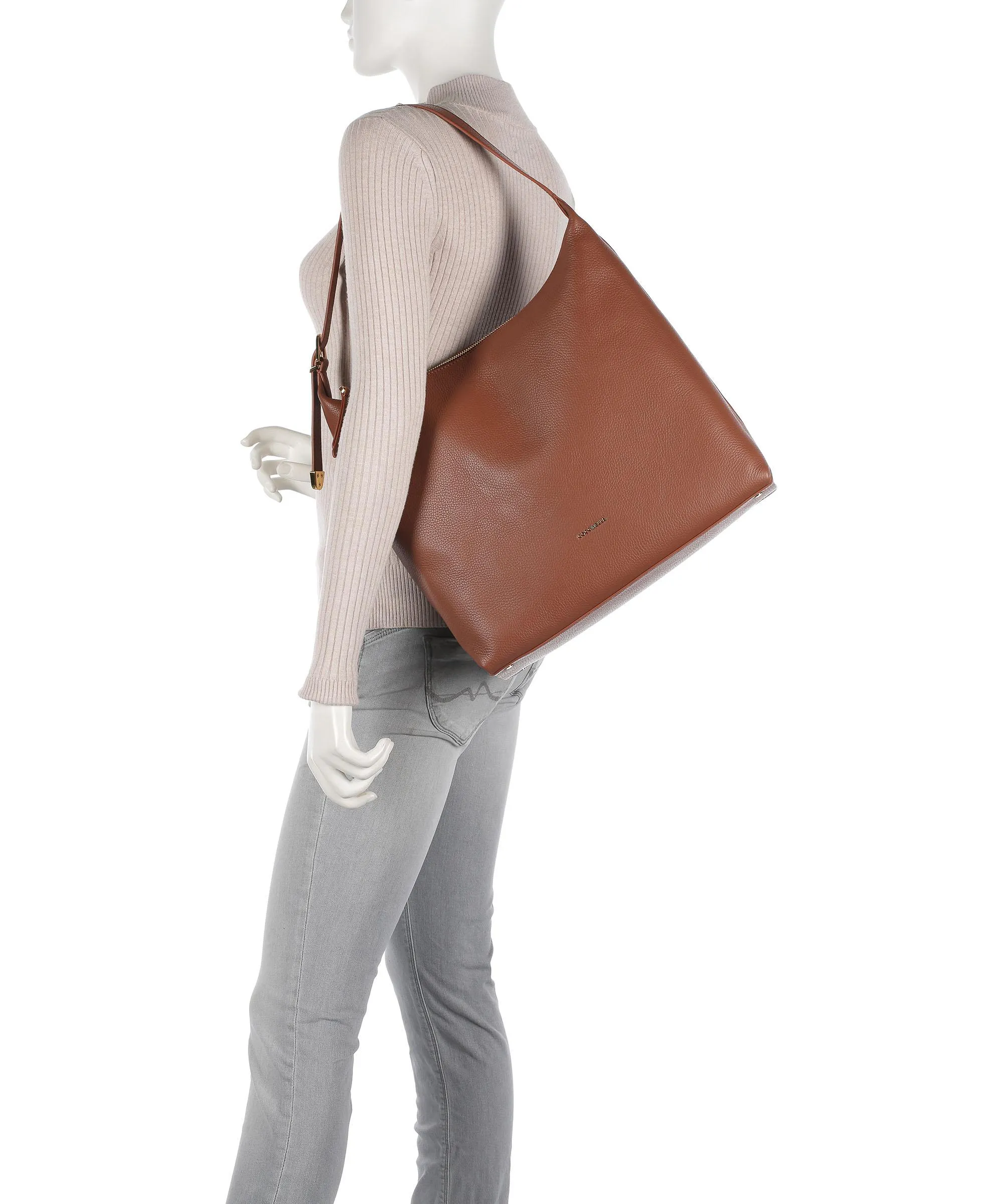 Coccinelle Gleen Borsa hobo pelle granulata marrone  