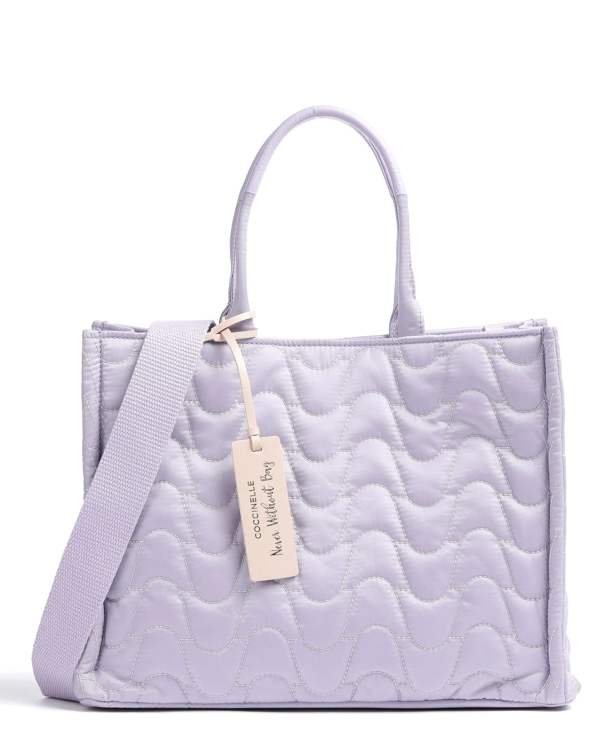 Coccinelle Never Without Bag Monogram Borsa a mano tissu lavanda  