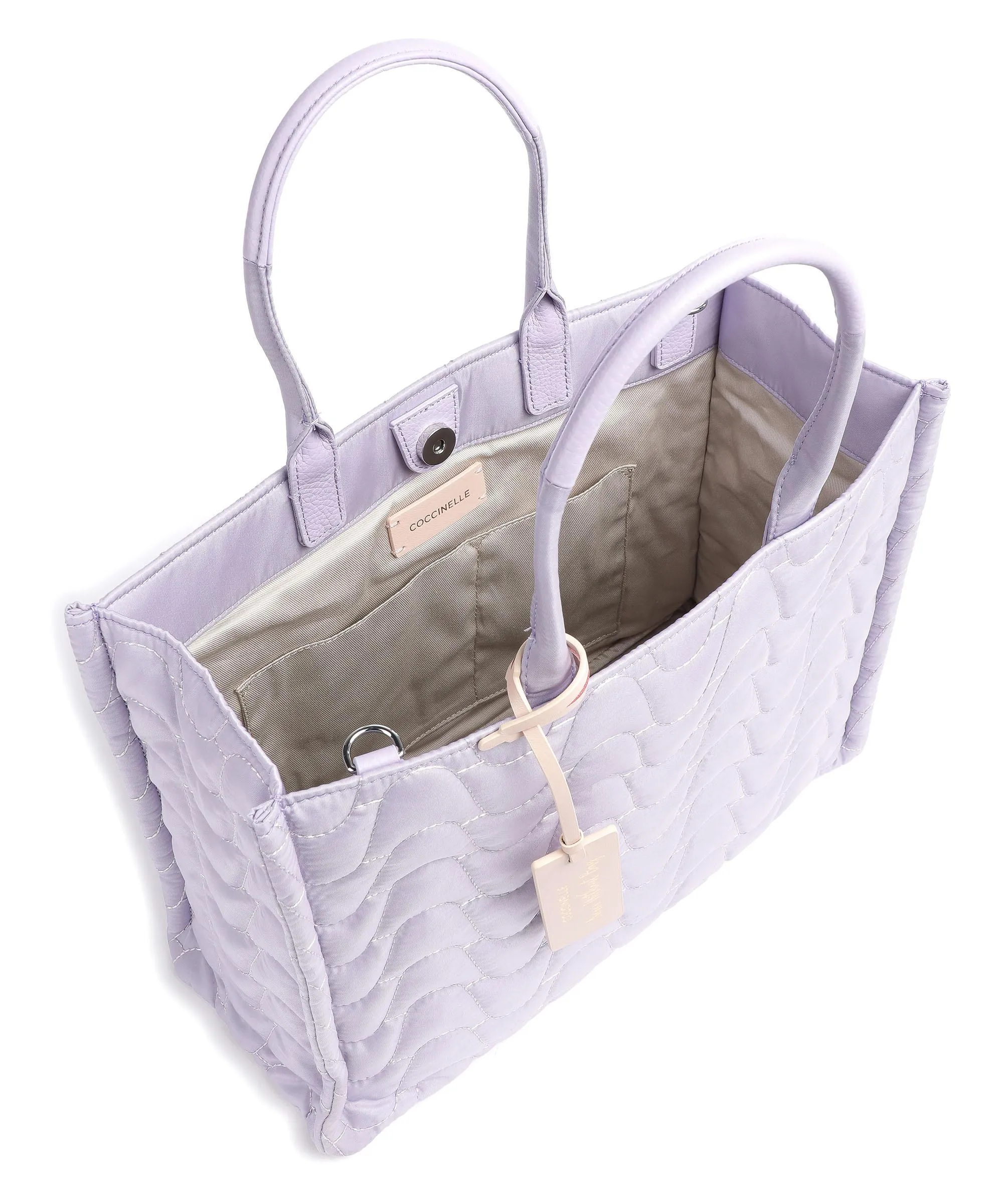  Coccinelle Never Without Bag Monogram Borsa a mano tissu lavanda  