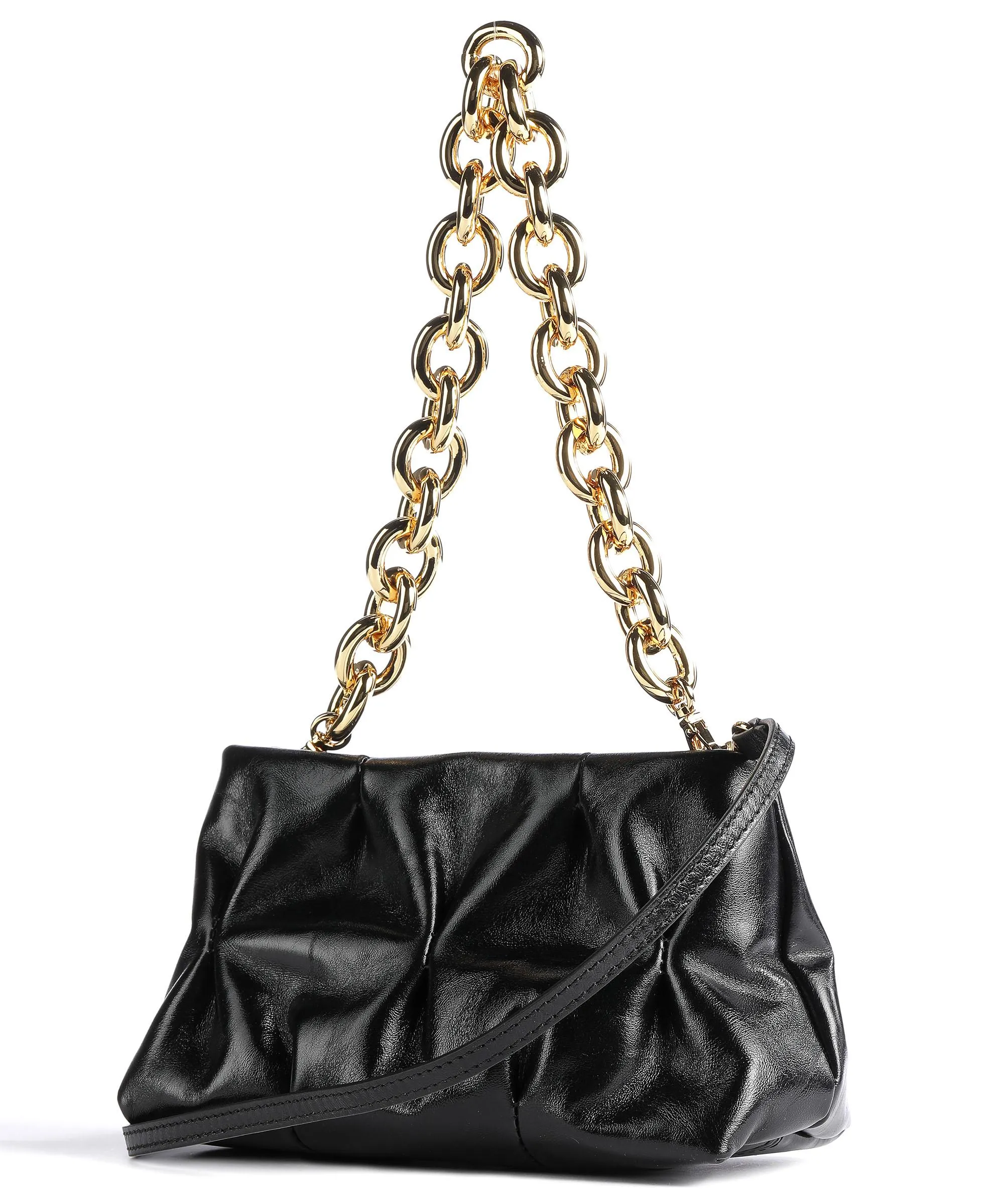  Coccinelle Ophelie Goodie Rock Borsa a spalla pelle a grana fine nero  