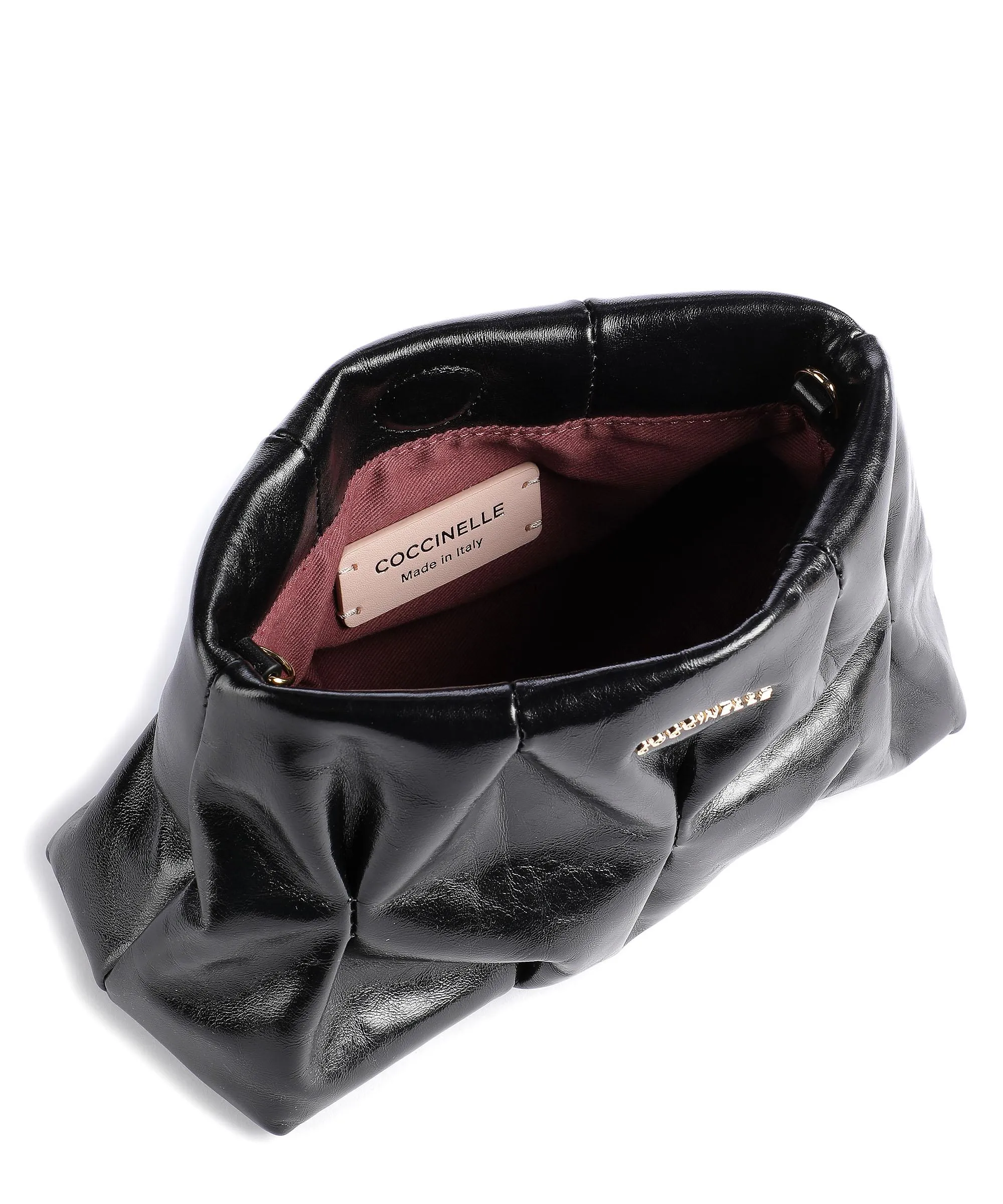  Coccinelle Ophelie Goodie Rock Borsa a spalla pelle a grana fine nero  