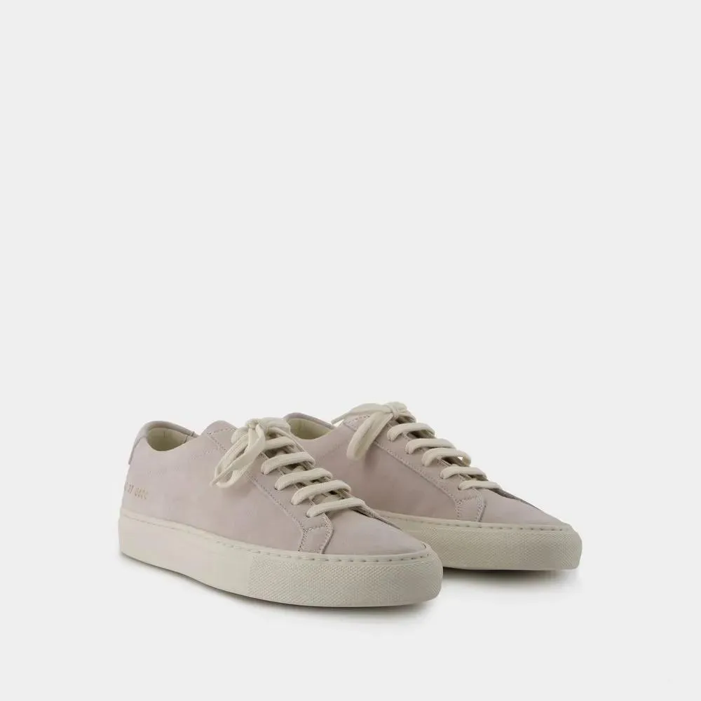 Common Projects Contrast Achilles Sneakers - Leather - Beige Neutrals 