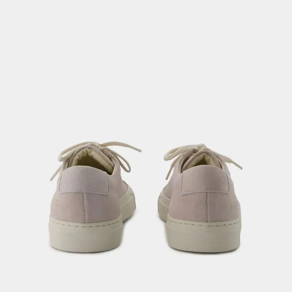 Common Projects Contrast Achilles Sneakers - Leather - Beige Neutrals 